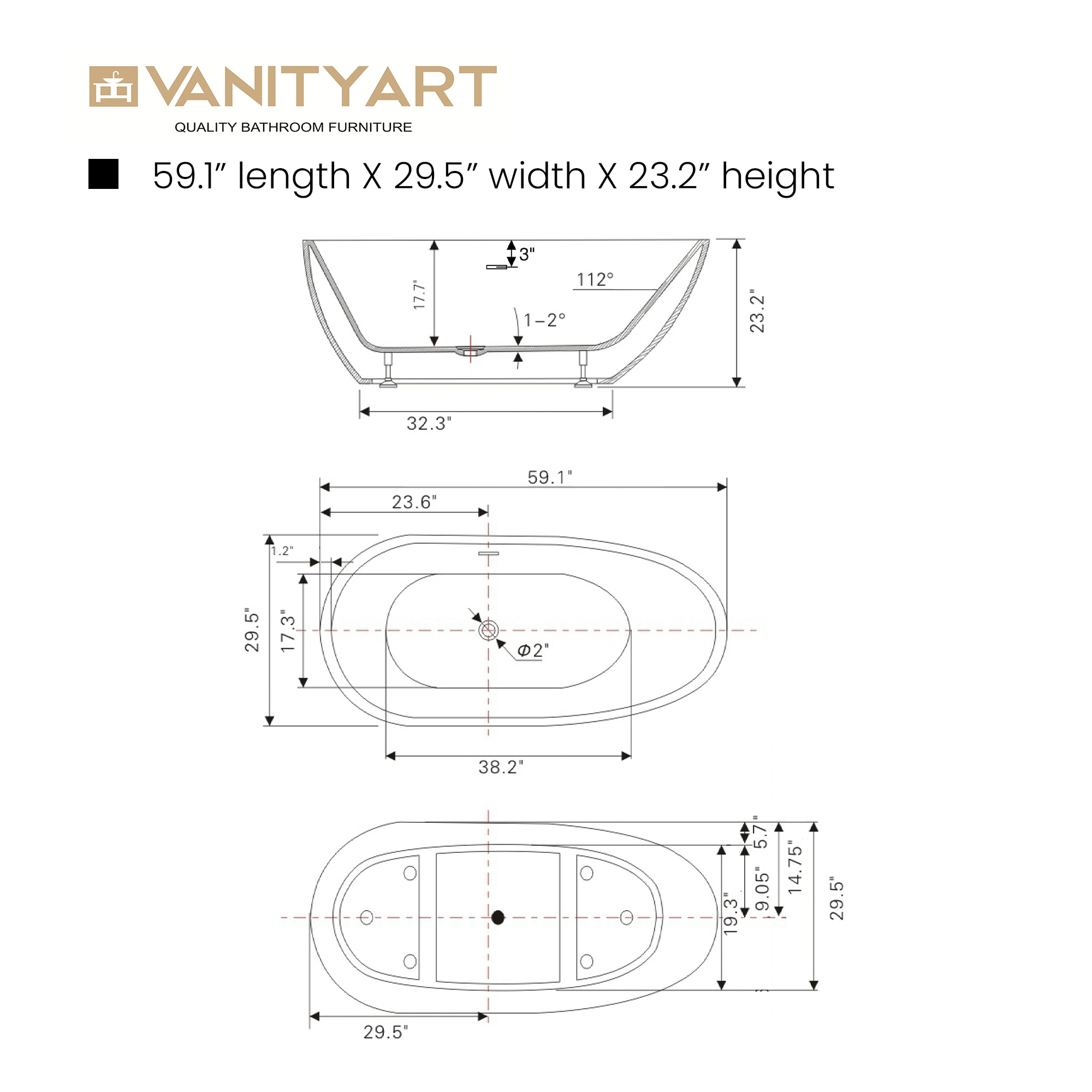 Vanity Art VA6515-S-ORB bathtubs - View #10