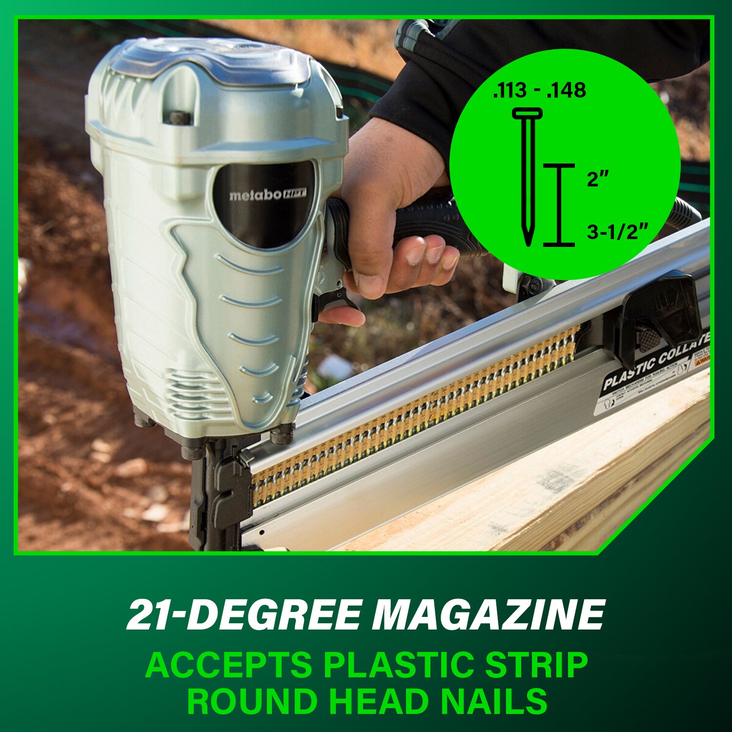 Metabo HPT NR90AES1M Cordless-Nailer - View #15