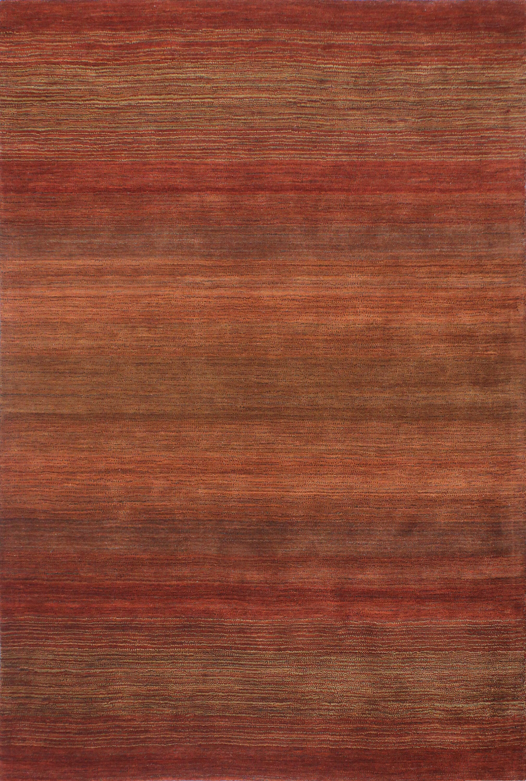 Bashian 649652251219 8 X 10 (ft) Wool Rust Indoor Solid Industrial Area Rug