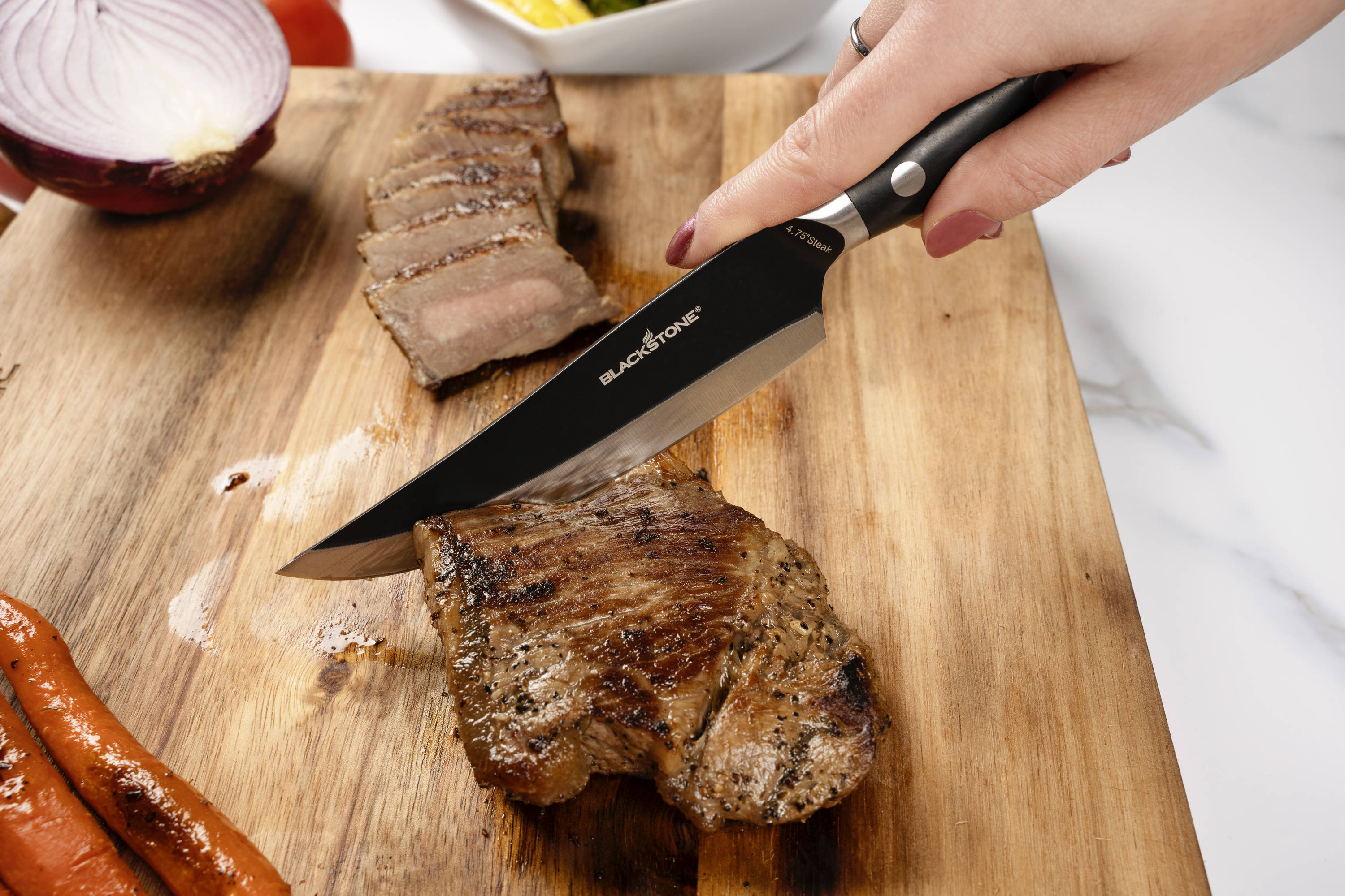 Blackstone 4-Piece Steak Knife Steel Tool Set in the Grilling Tools &  Utensils department at