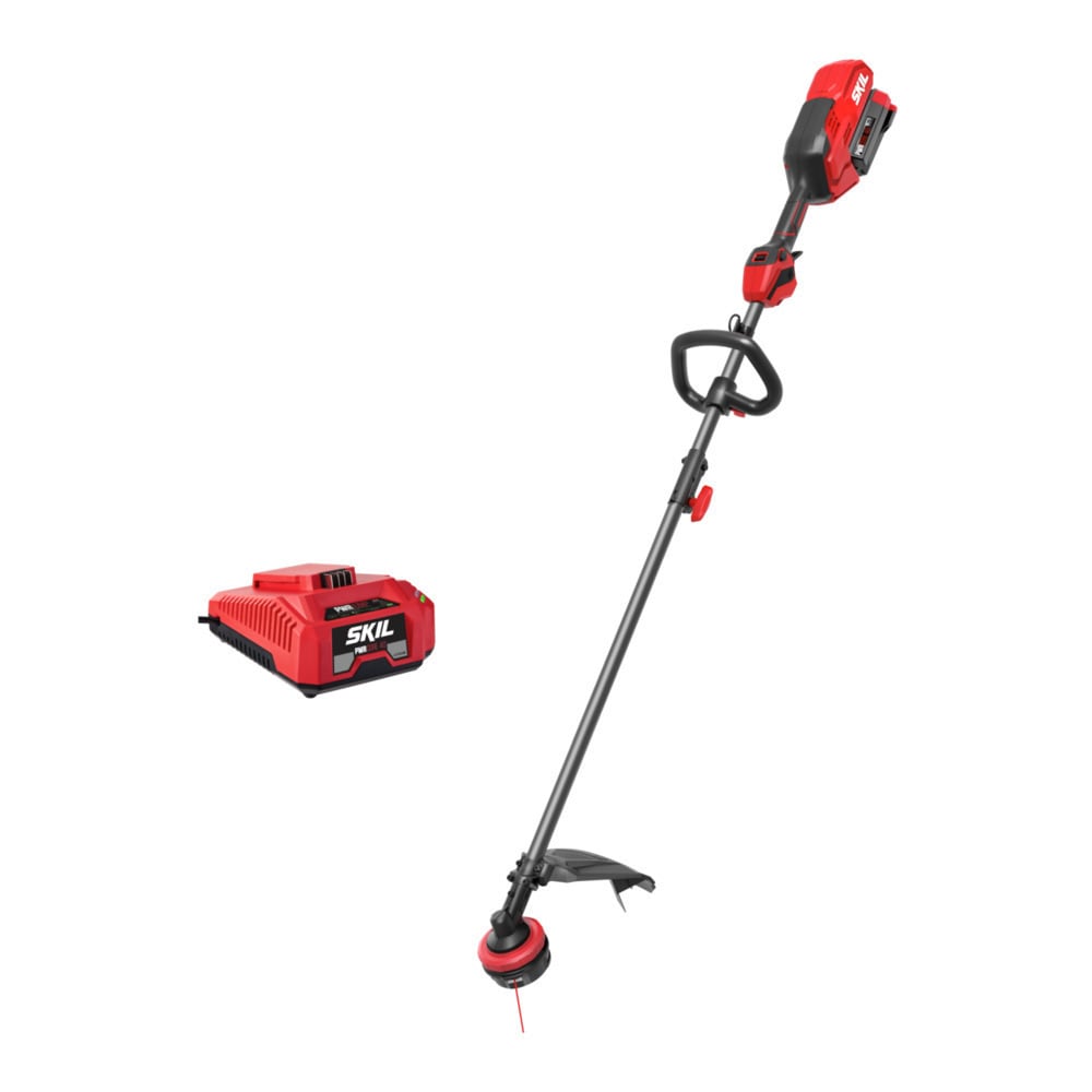 BLACK & DECKER 40-volt Max 13-in Straight Shaft Battery String Trimmer 2.4  Ah (Battery and Charger Included) in the String Trimmers department at