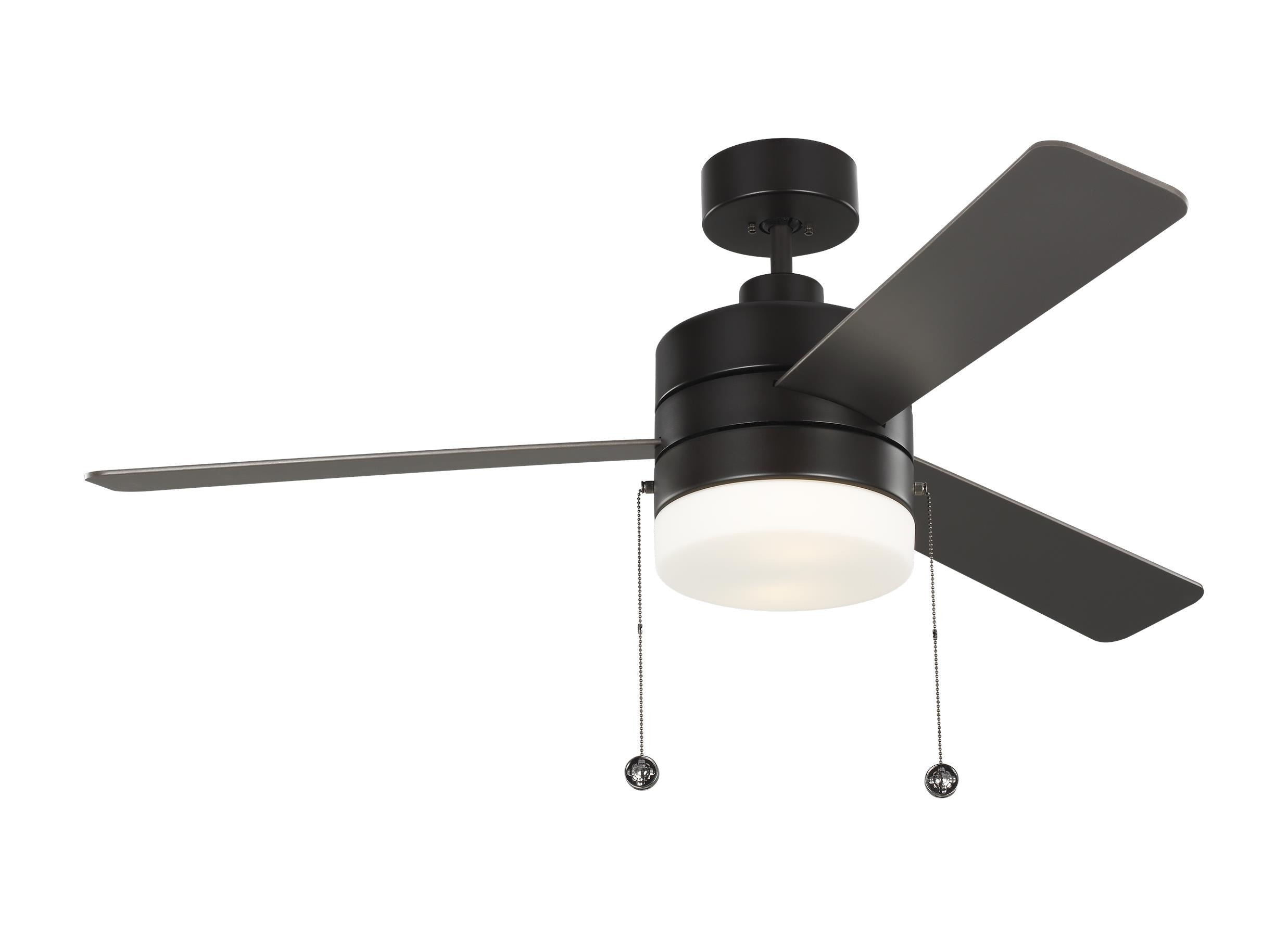 Generation Lighting 3SY52OZD Syrus 52-in Oil Rubbed Bronze with Oil Rubbed Bronze Blades Ceiling Fan With Light ( 3 -Blade )