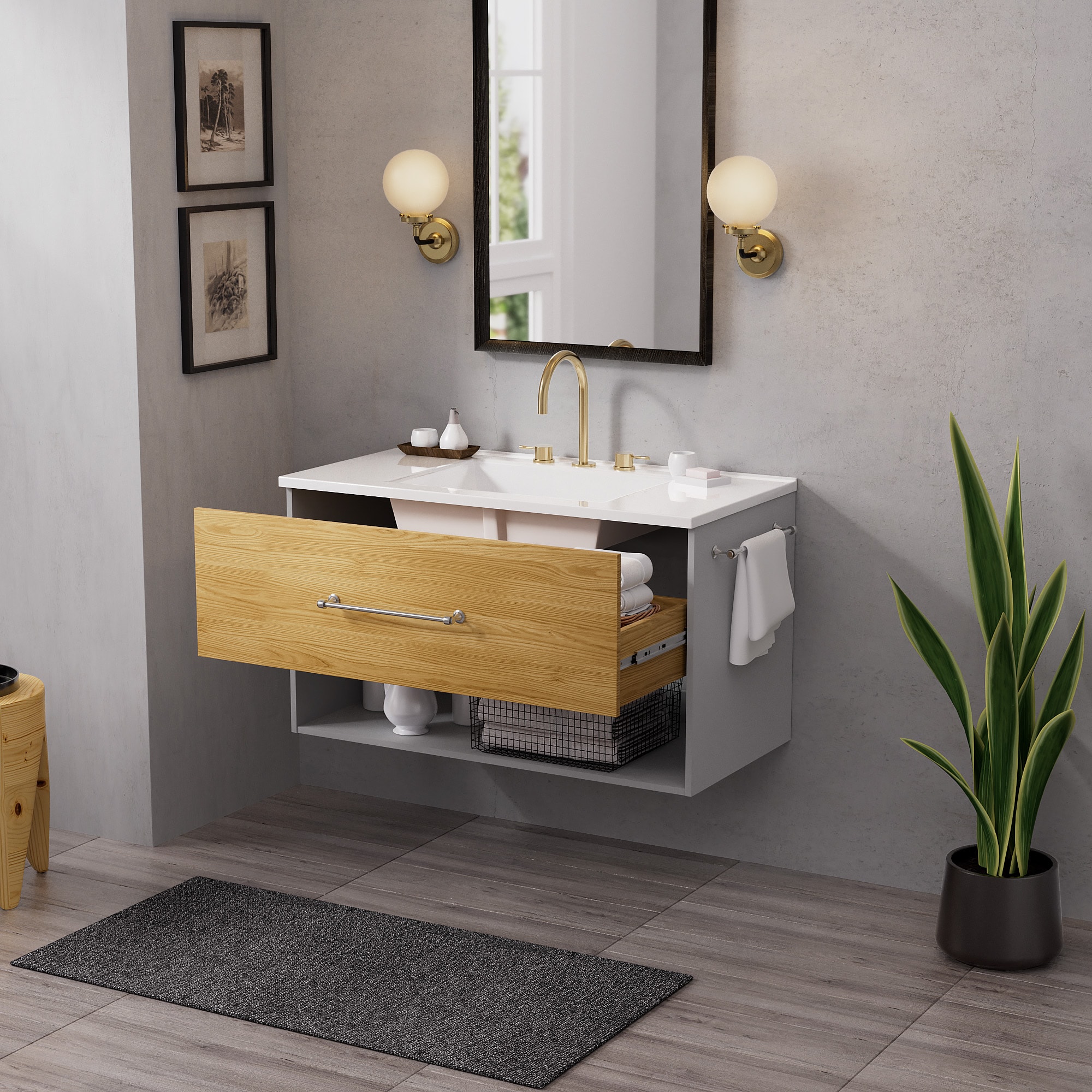 JEAREY CBZZS-11-YE Bath-Vanity-Combo - View #4