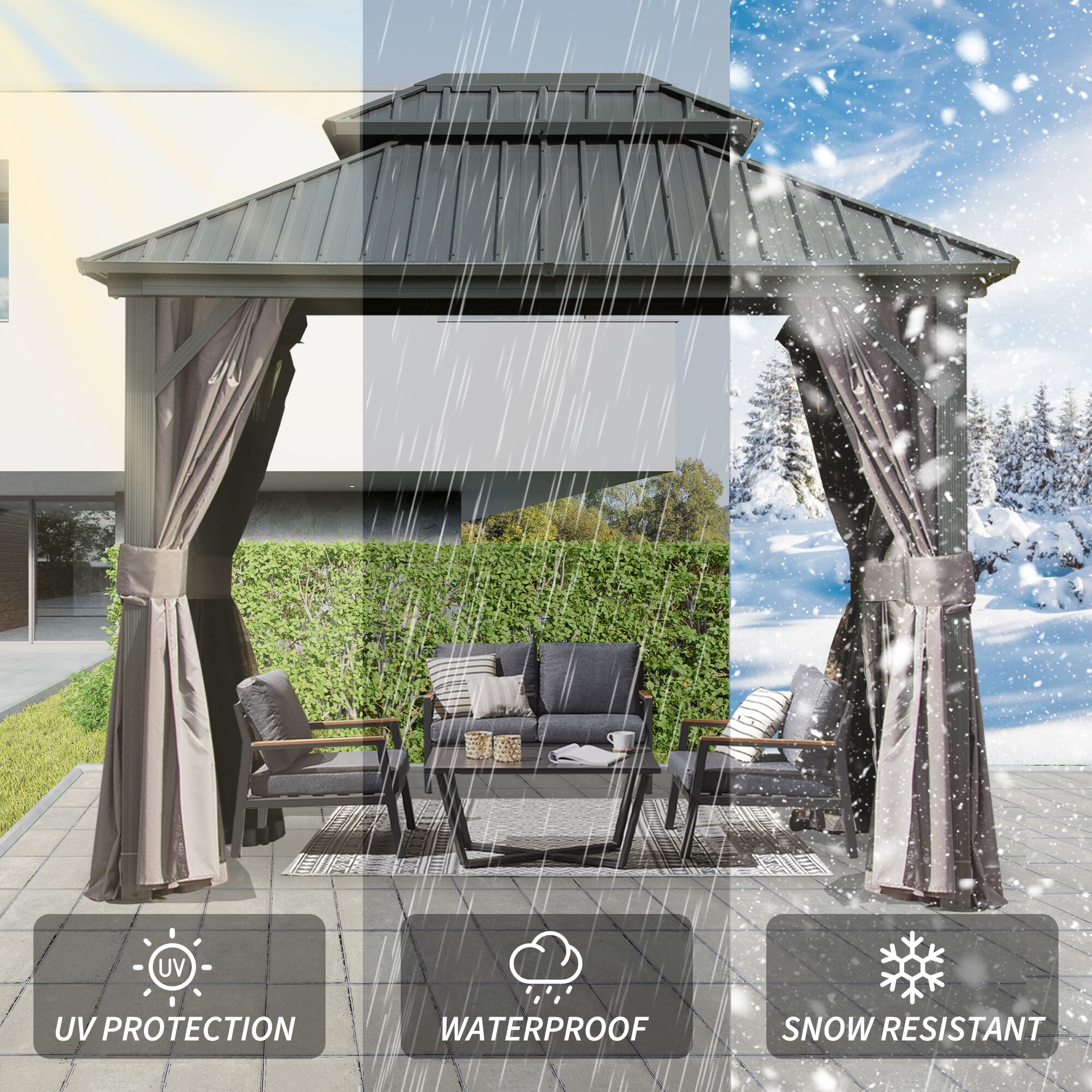 ToolCat LS2-52-HW Wood-Resin-Gazebos - View #4