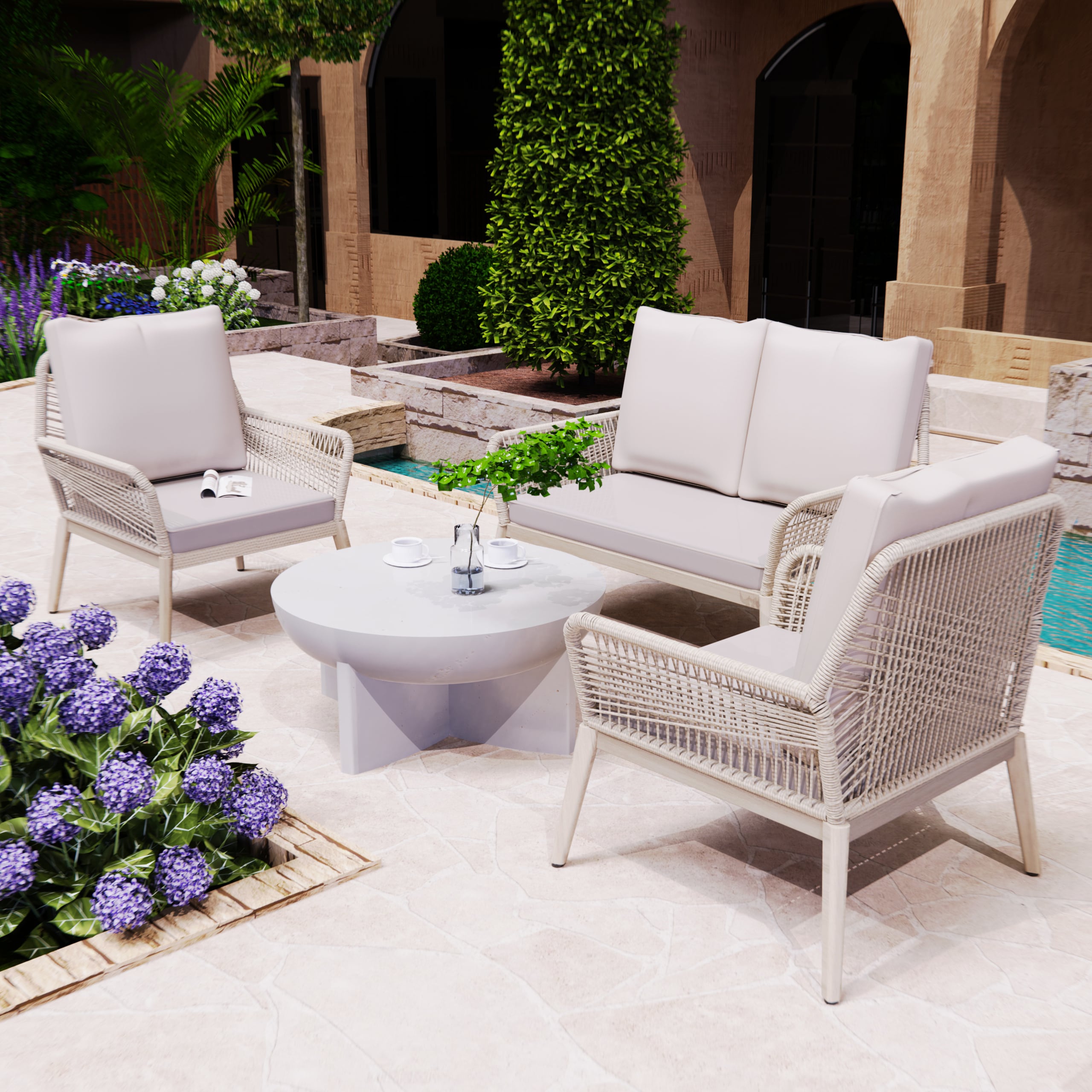 Direct Wicker DWS-2522&240152TACR Patio-Conversation-Sets - View #4