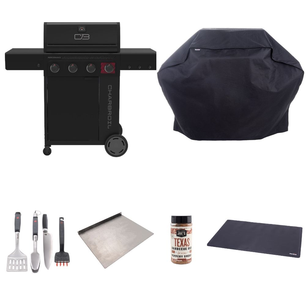 Charbroil  4-Burner Black Performance Series Gas Grill with Accessories