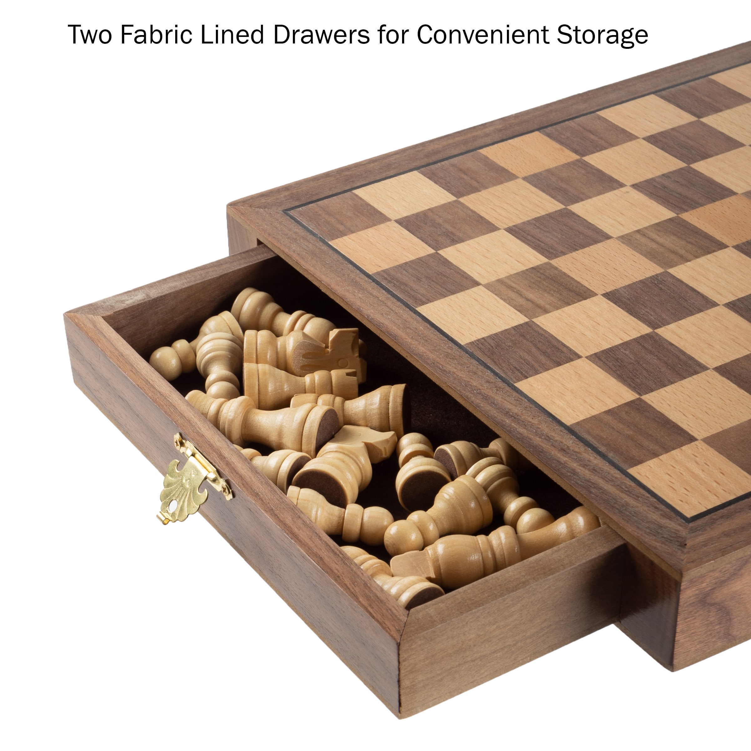 WE Games Travel Magnetic Folding Walnut Wood Chess Set – Wood Expressions