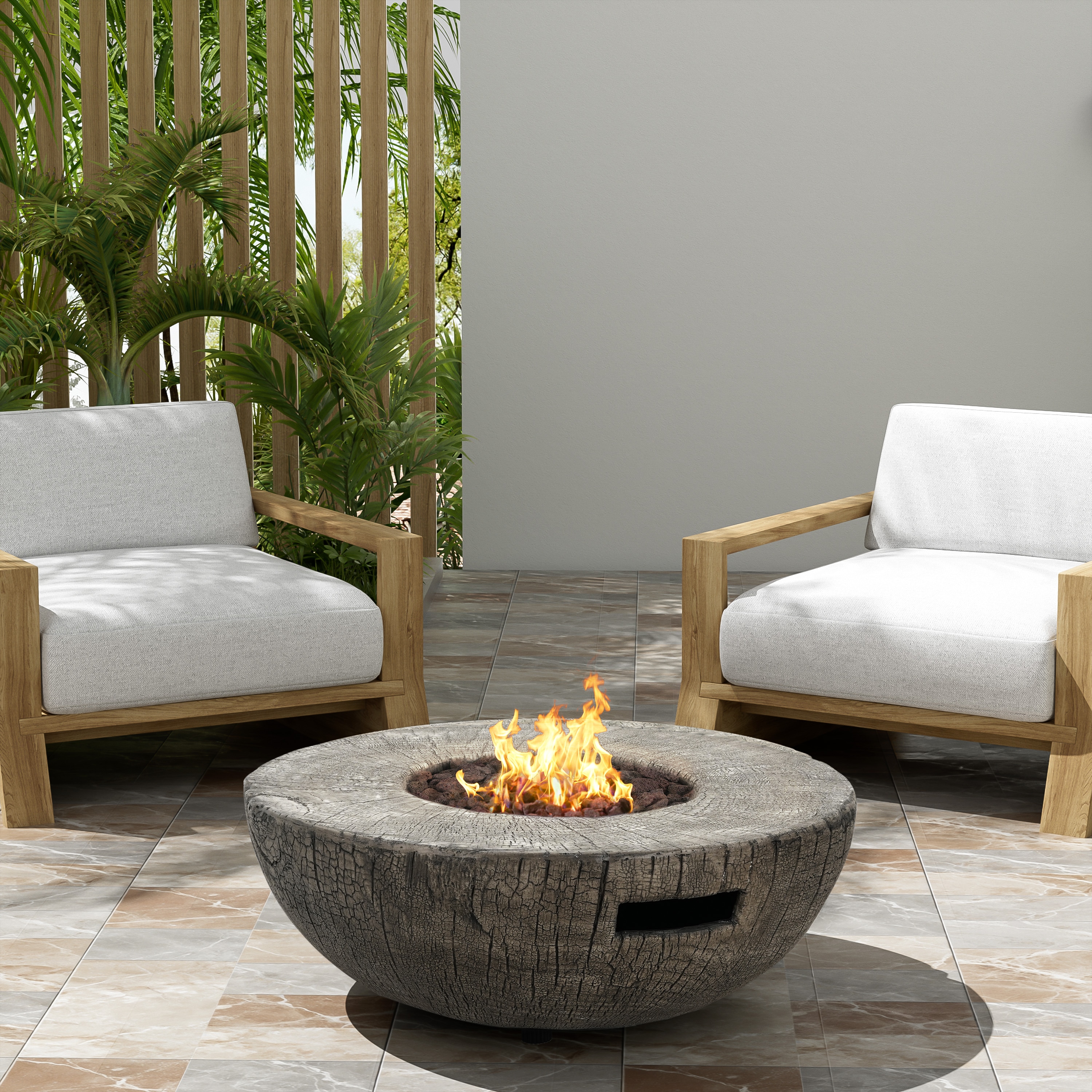 Christopher Knight Home 333637 Mason Outdoor Patio Fire Pit with Durable MGO Construction
