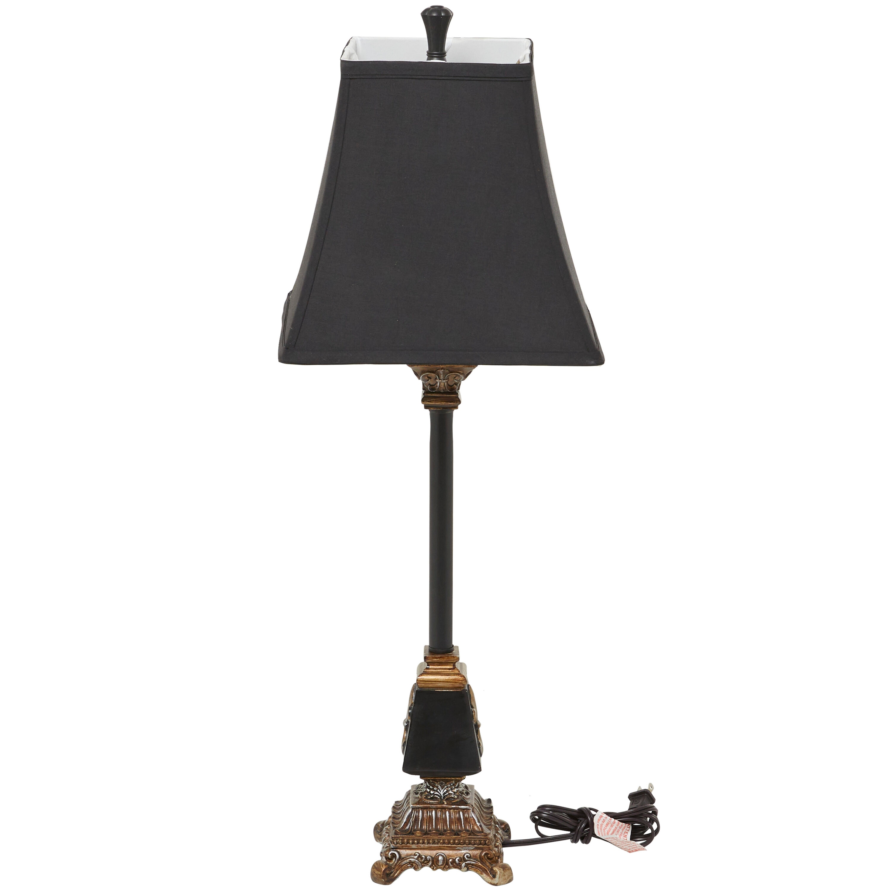 Electric Lantern Table Lamp FLAT BLACK 12 Electric Hurricane