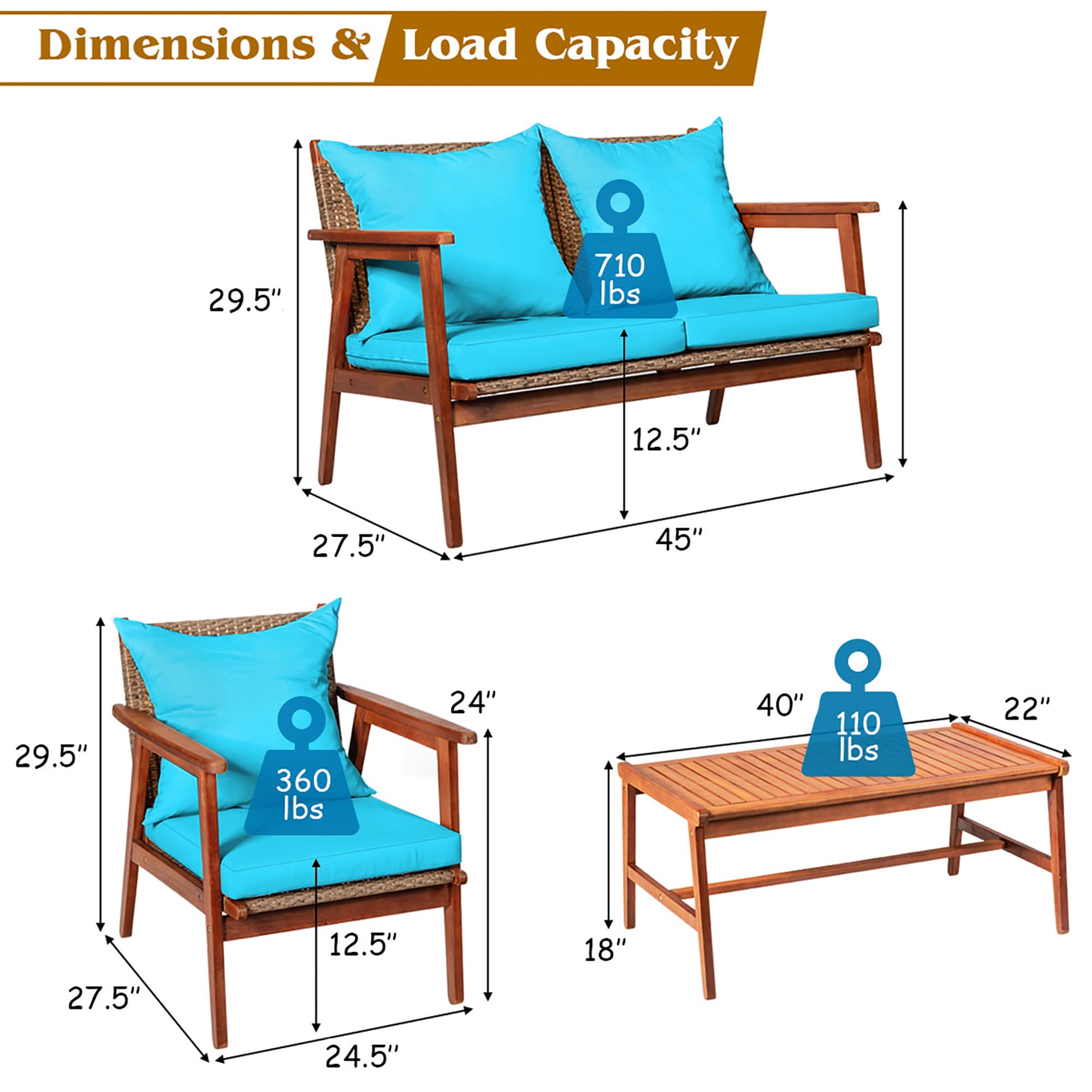 Costway HW68969TU+ Patio-Conversation-Sets - View #7