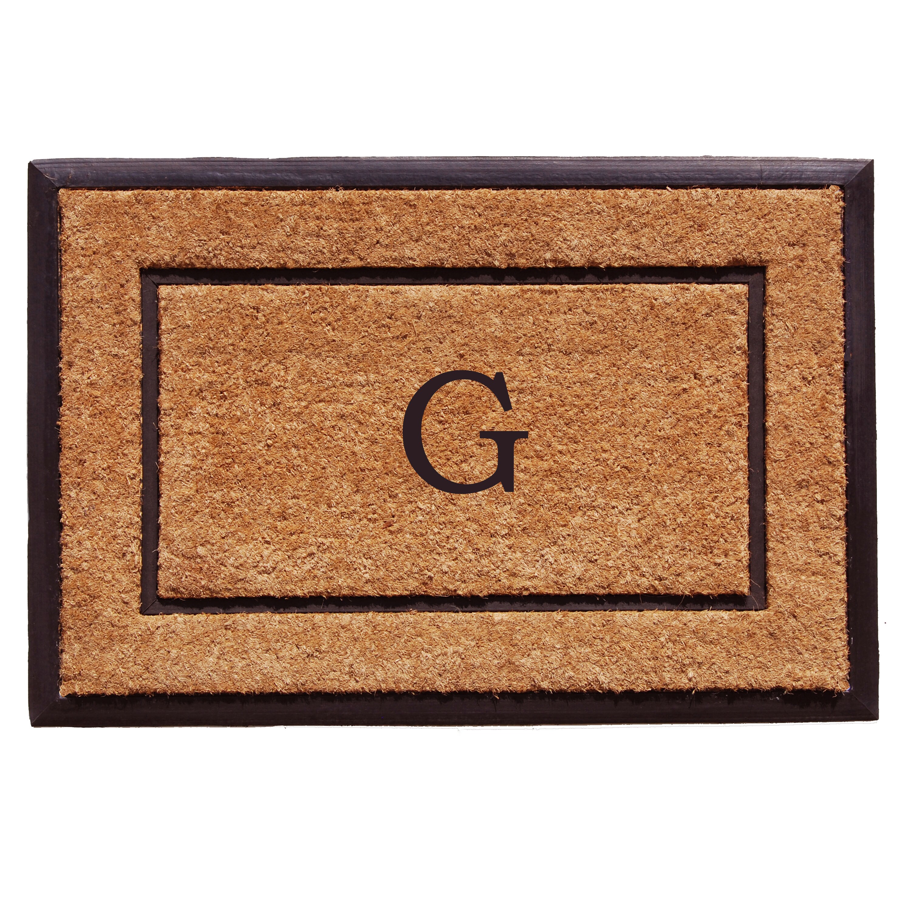 Callowaymills 101632436G 2-ft x 3-ft Natural/Black Coir/Rubber Rectangular Indoor or outdoor Decorative Door mat