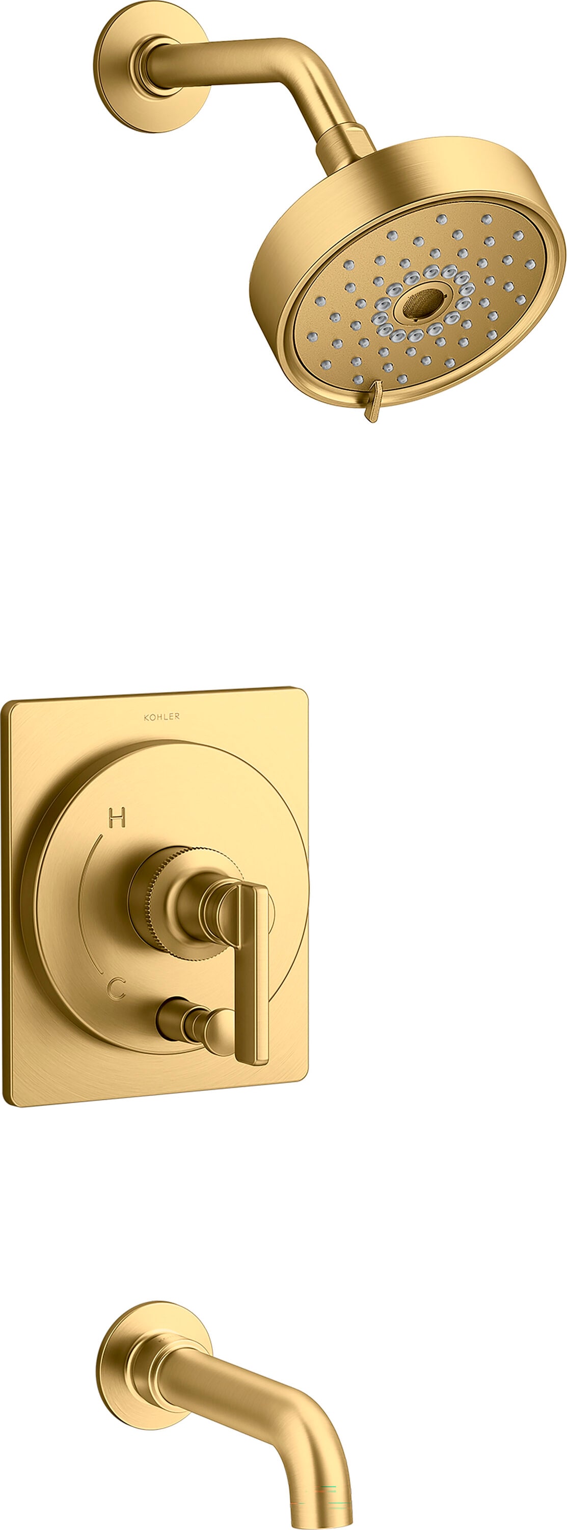 KOHLER Castia by Studio McGee Vibrant Brushed Moderne Brass 1handle