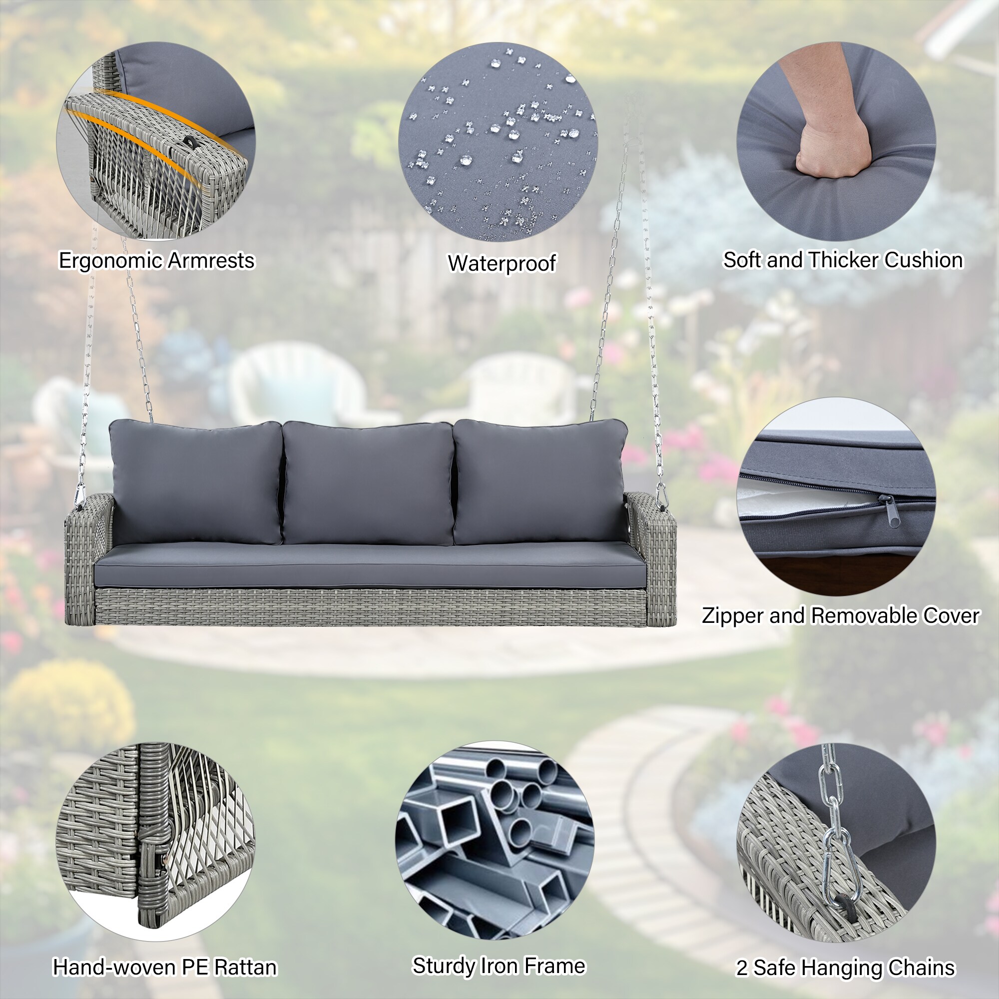 CESICIA SRZY-QX49 Replace-Porch-Swing-Glider-Tops - View #9
