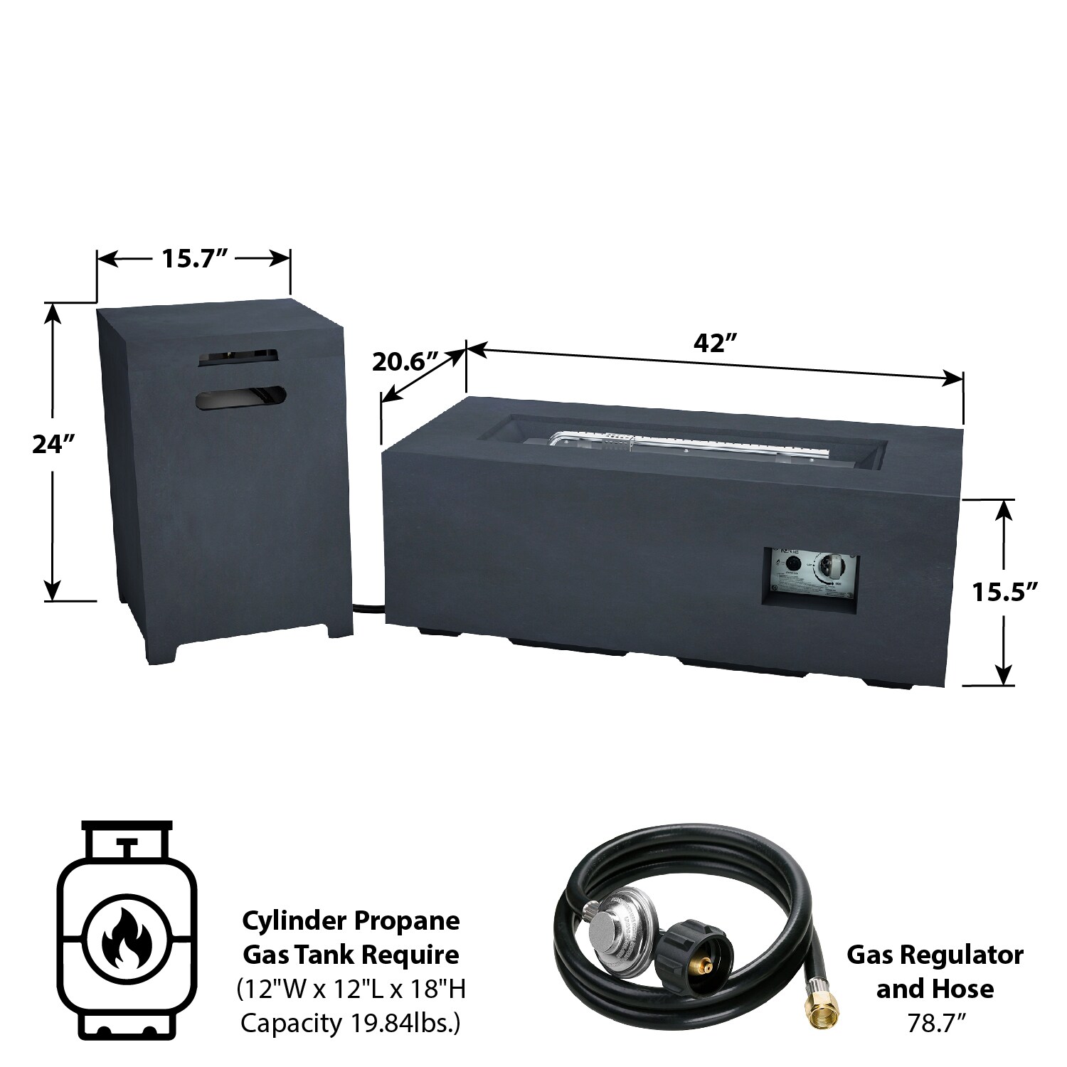 KANTE RMFP-R01SET-60121 Outdoor-Gas-Firepits - View #9