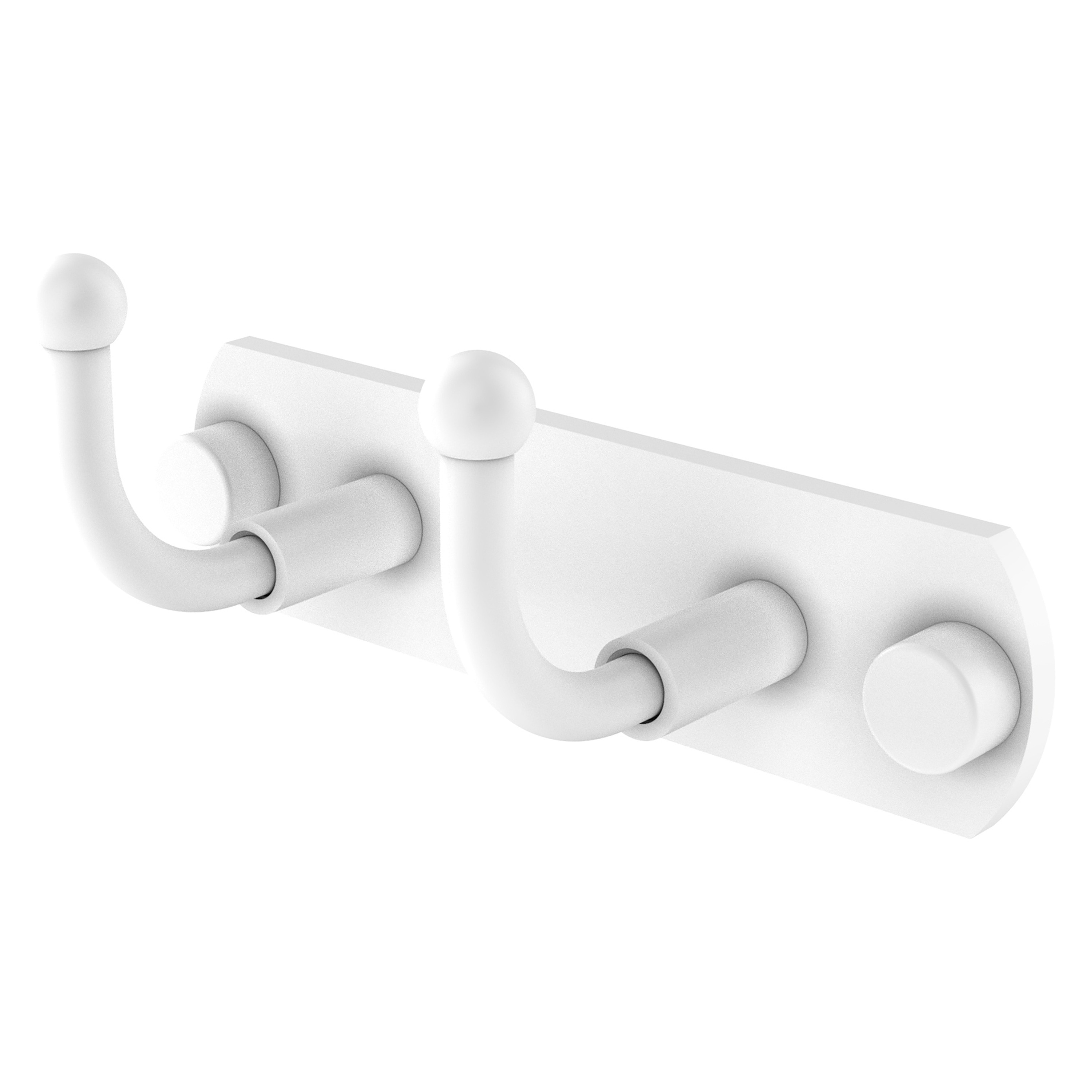 Allied Brass 1020-2-WHM Skyline Matte White Double -Hook Wall mount Towel Hook