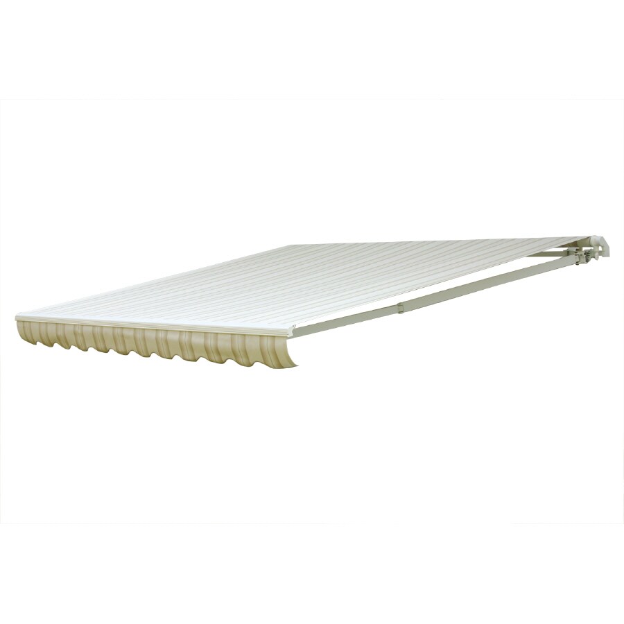 NuImage Awnings 70X5168493602C 7000 168-in Wide x 8-in Height Fabric Sand Graduated Striped (4936) Striped Motorized Retractable Patio Awning