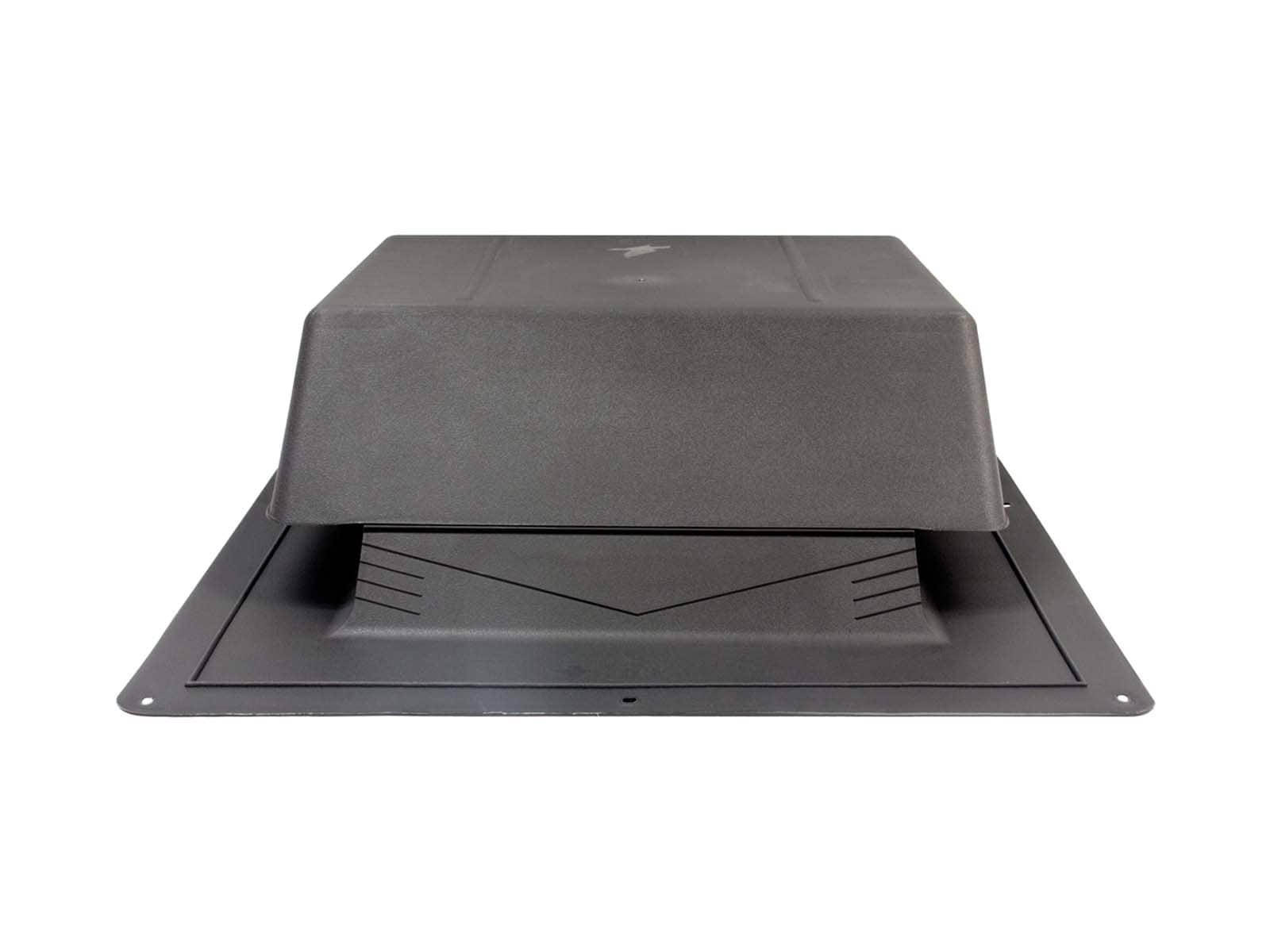 RV Roof Vent Rain Cover - Ultra Breeze 9600001937 With Wing Shaped Louvers  - Black