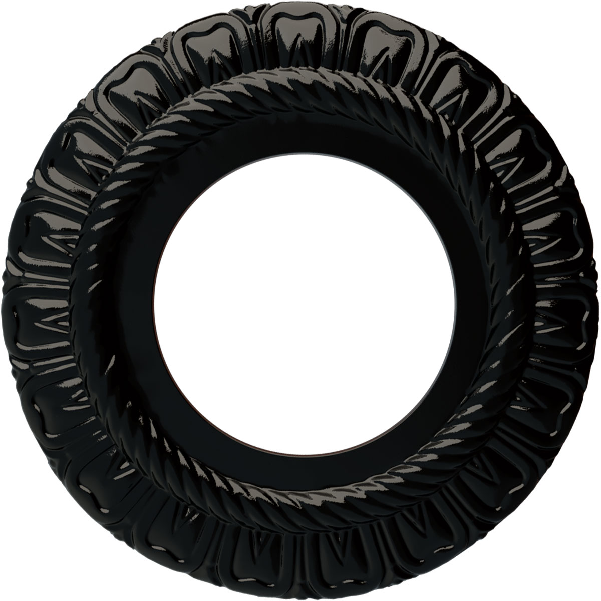 Ekena Millwork CM09CLBPS Claremont 9-in W x 9-in L Painted Black Pearl Polyurethane Whole Ceiling Medallion