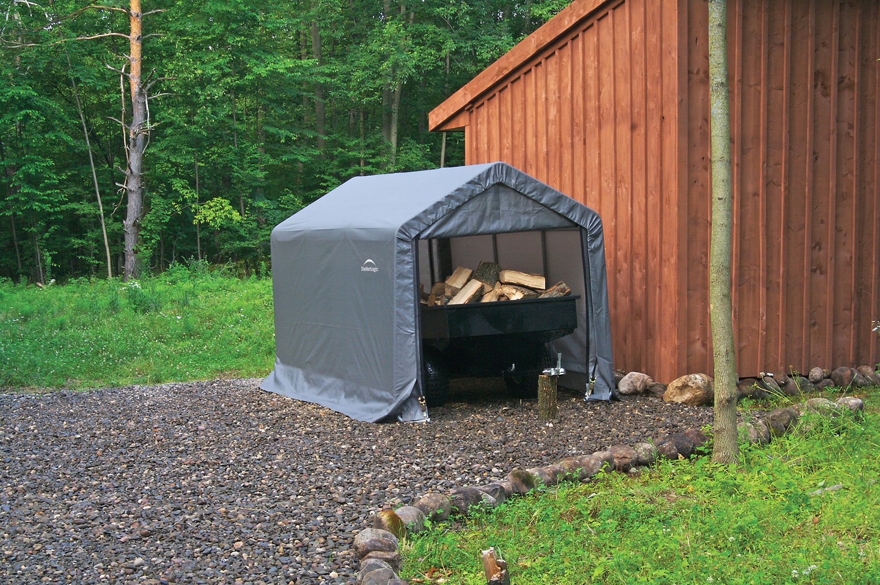 ShelterLogic 70413 12-ft x 6-ft Canopy Storage Galvanized steel Storage Shed