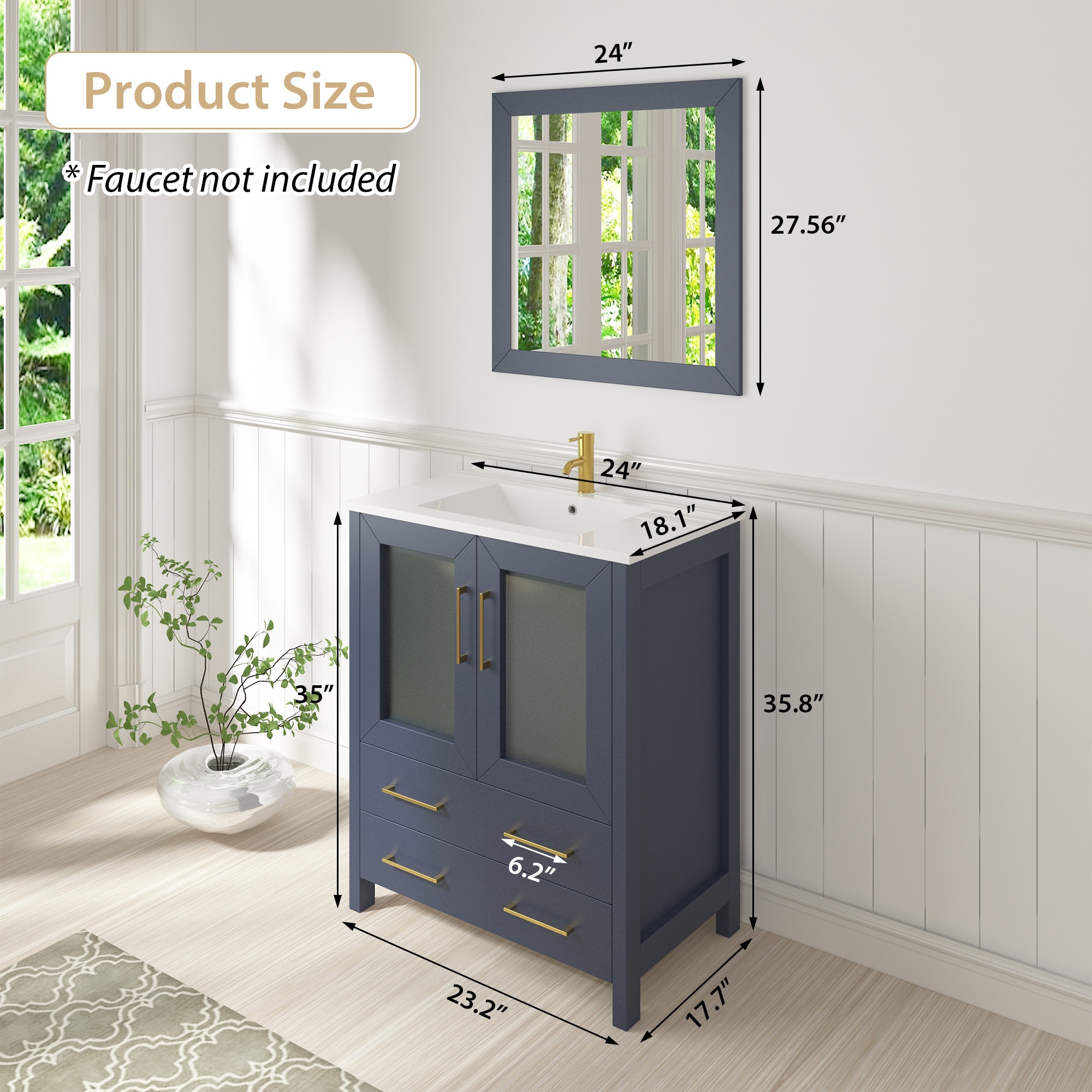 Vanity Art VA3024-B Bath-Vanity-Combo - View #12