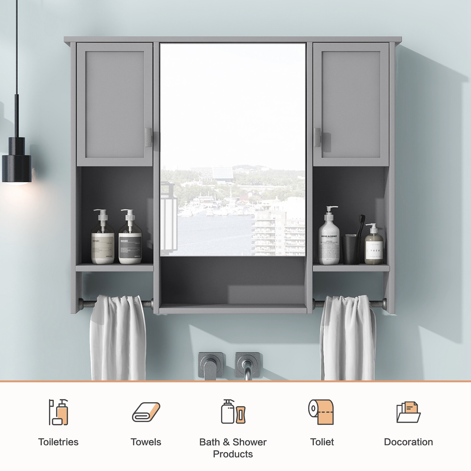 Forclover HBV-173AAE Bathroom-Medicine-Cabinets - View #6