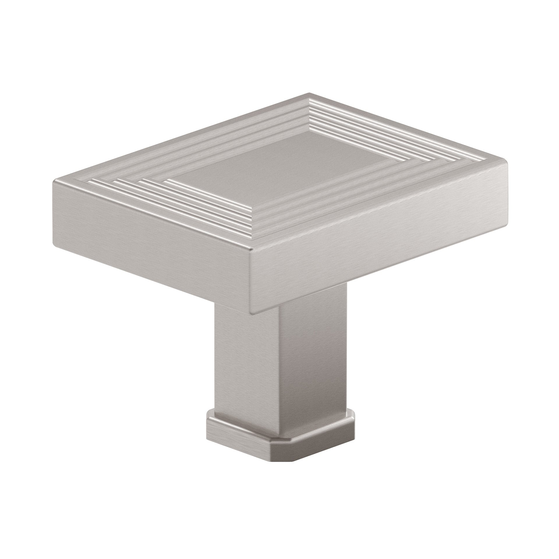 Richelieu BP87883545195 Como 1-3/4-in Brushed Nickel Rectangular Transitional Cabinet Knob