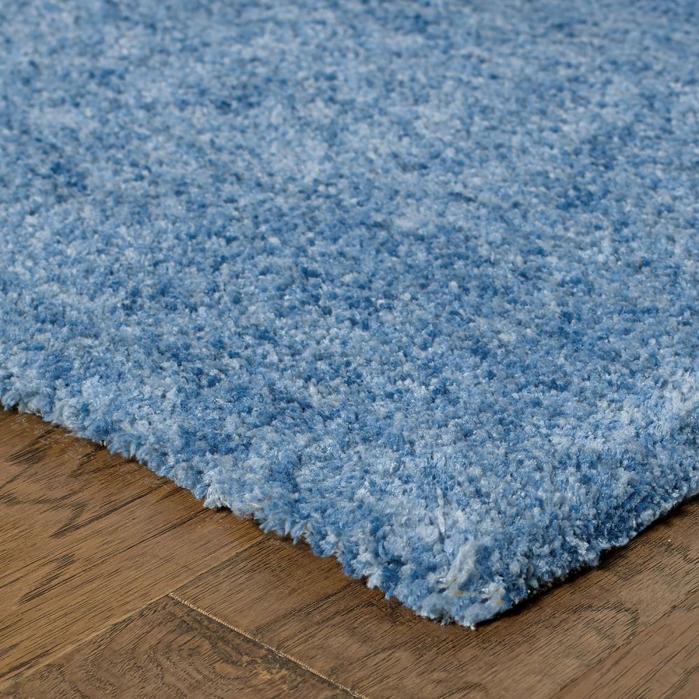 Archer Lane Hall 8 x 10 Frieze Blue Indoor Solid Area Rug in the Rugs ...