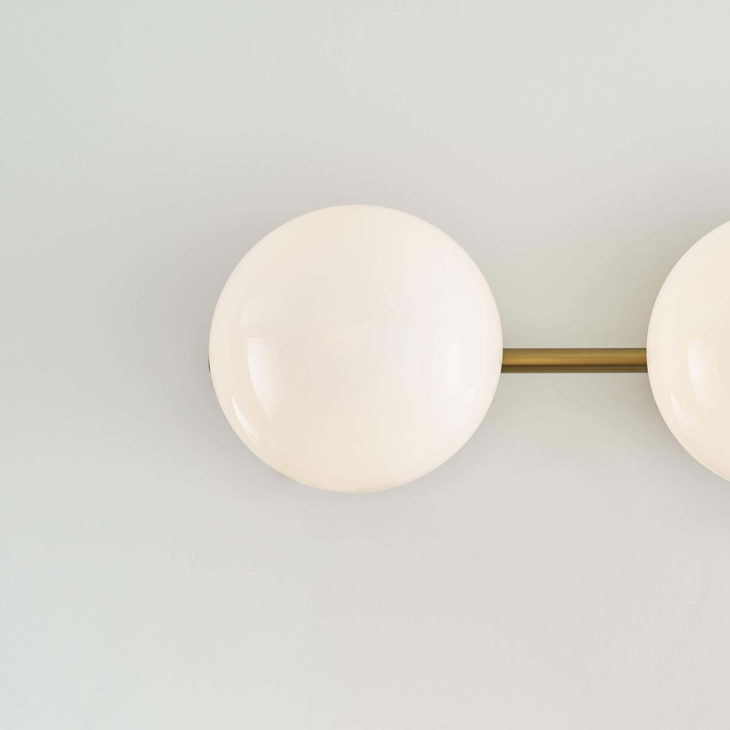 Burnished Brass and Milk White Glass 3-Light Vanity Fixture