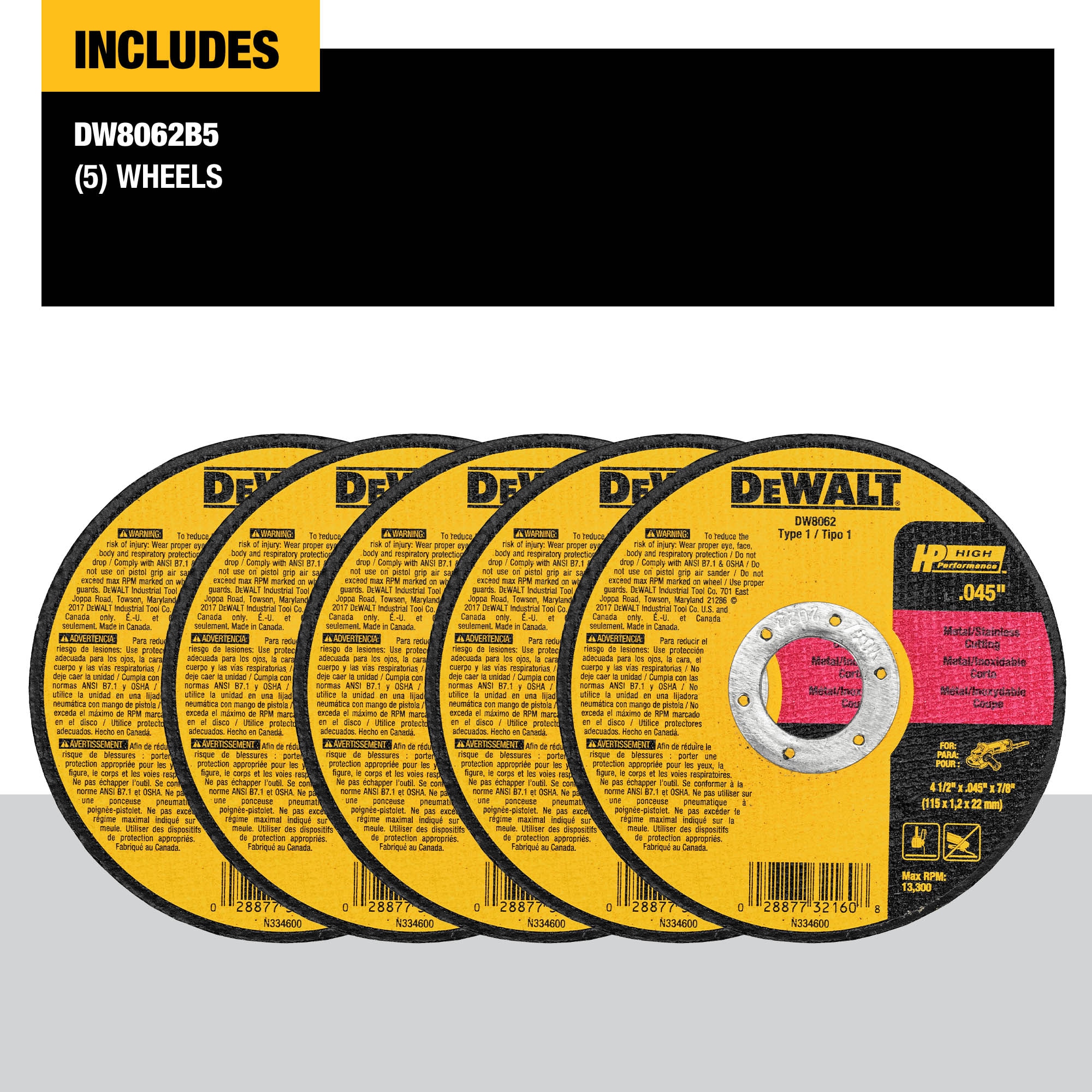 DEWALT DW8062B5-L Abrasive-Wheels - View #2