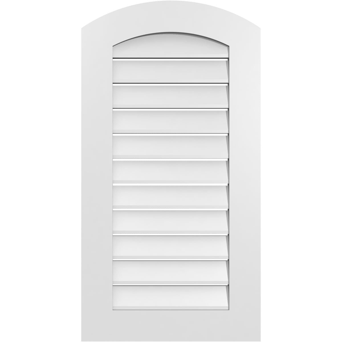 Ekena Millwork GVPAR20X3801SF 20-Inches x 38-Inches Off-white Round top PVC Gable Louver Vent