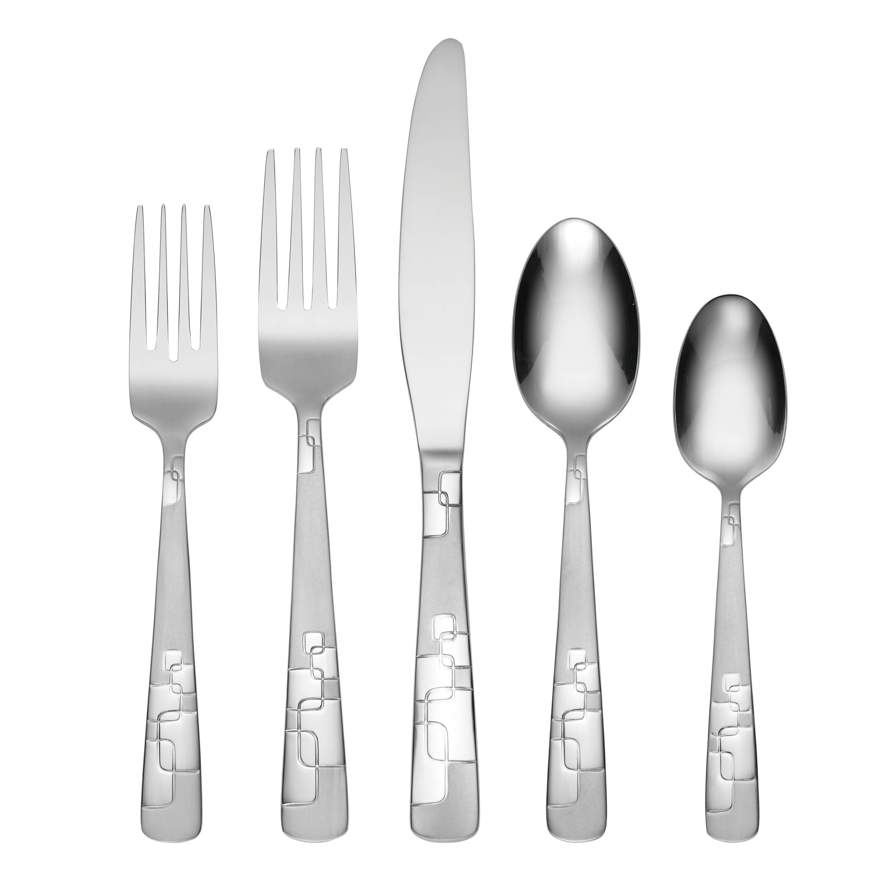 Oneida H045020A Quadratic 20 -Pieces Matte Modern Flatware