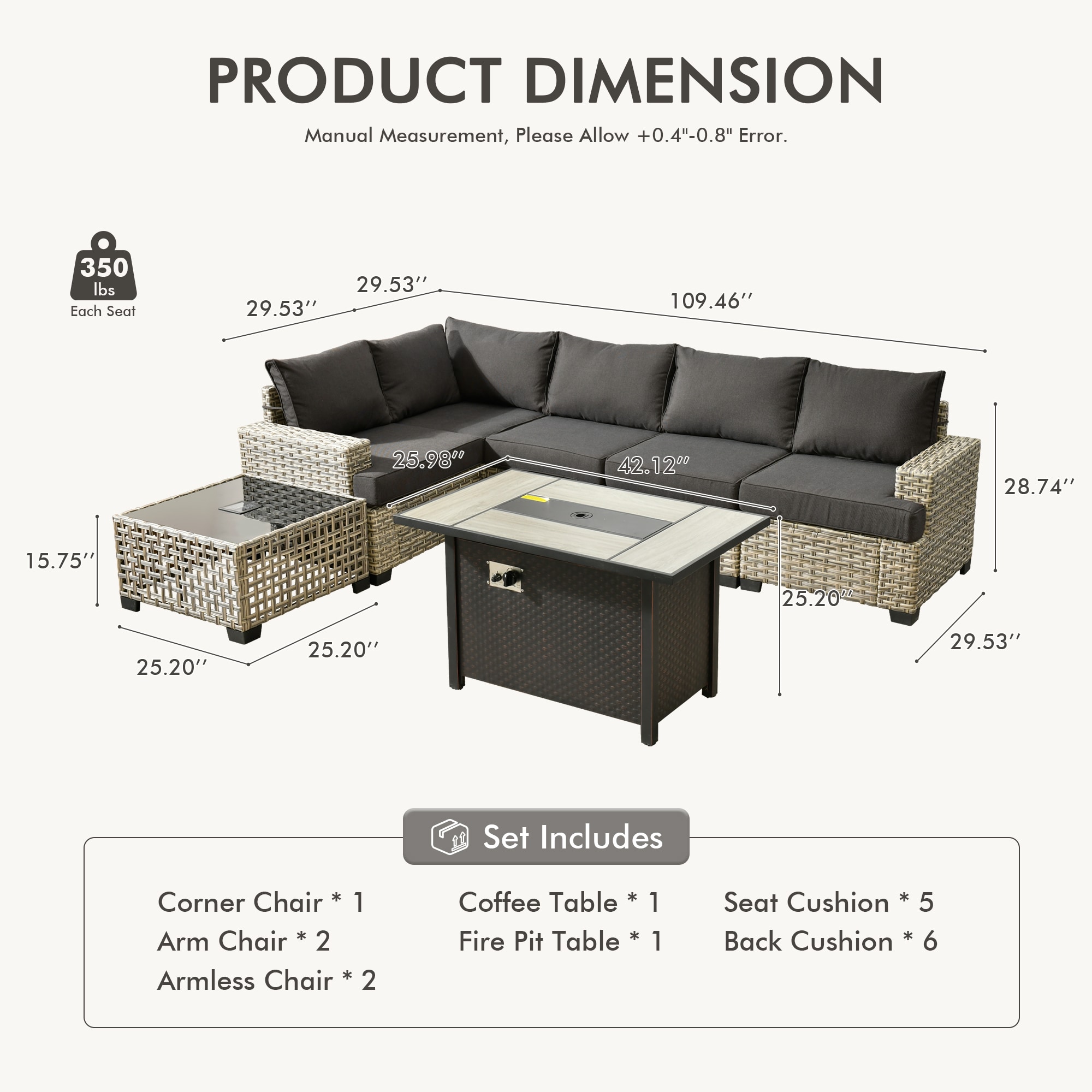 ALTRIGUS 6L-CFP03-TBS107-AL Patio-Conversation-Sets - View #3