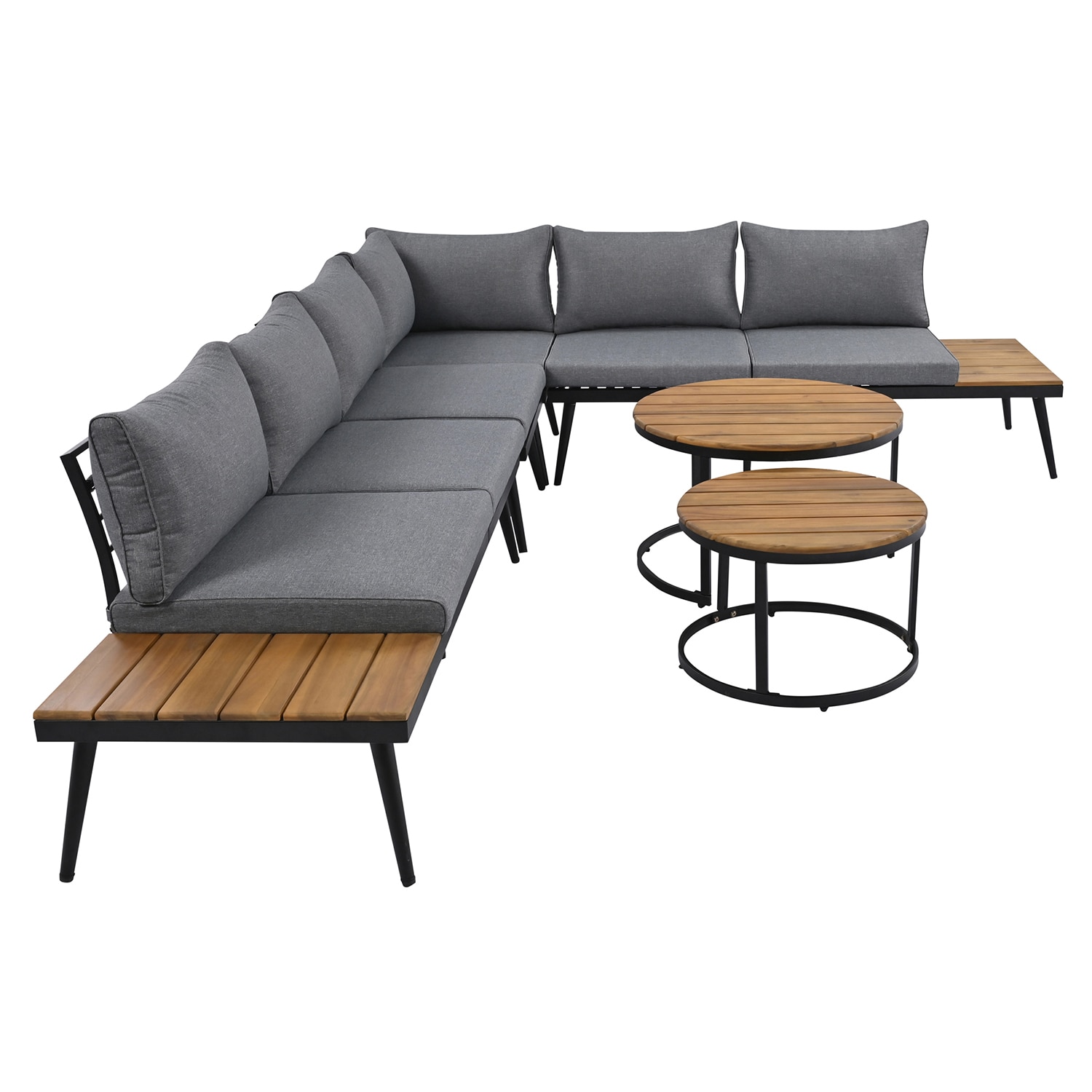 SINOFURN SYA330109GY Patio-Sofas-Daybeds - View #3