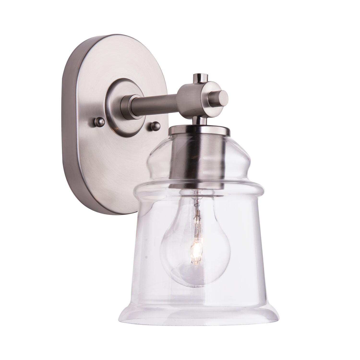 allen + roth Winsbrell 5.24-in 1-Light Brushed Nickel Traditional ...