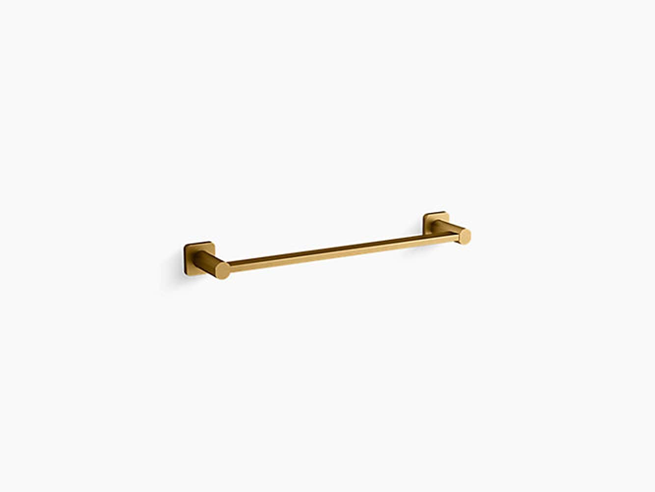 KOHLER K-23524-2MB Parallel 20-in Vibrant Brushed Moderne Brass Wall mount Single Towel Bar