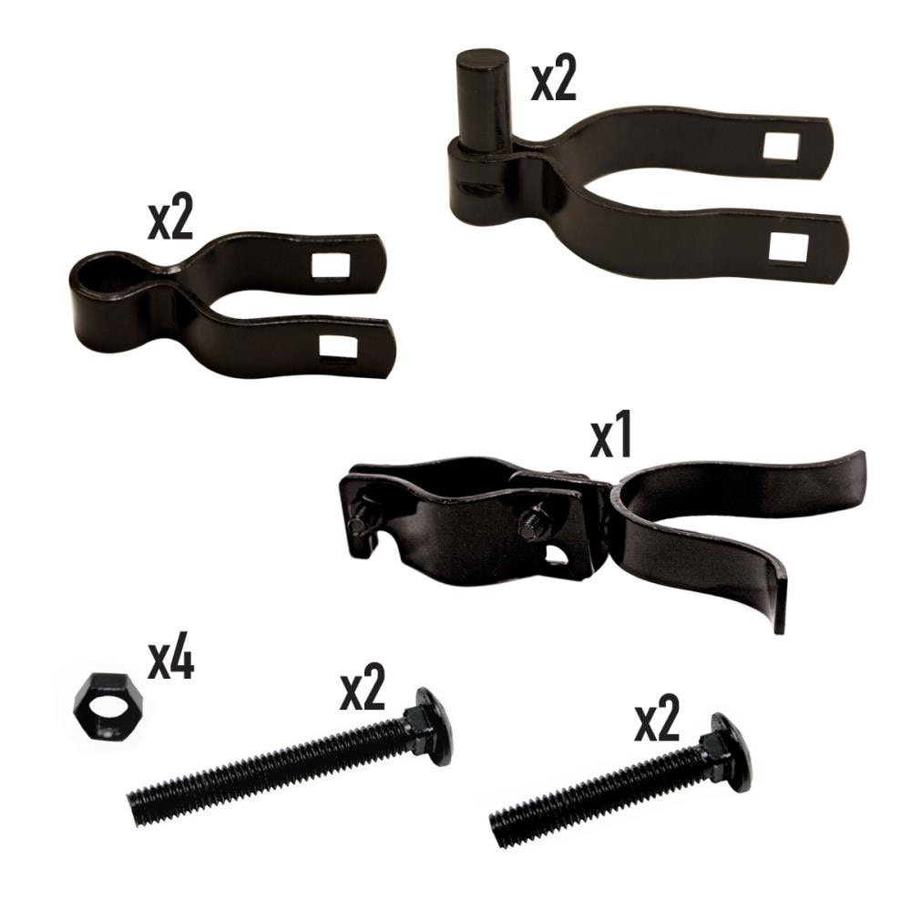 YARDLINK 662848 2-in Black Gate hardware kit
