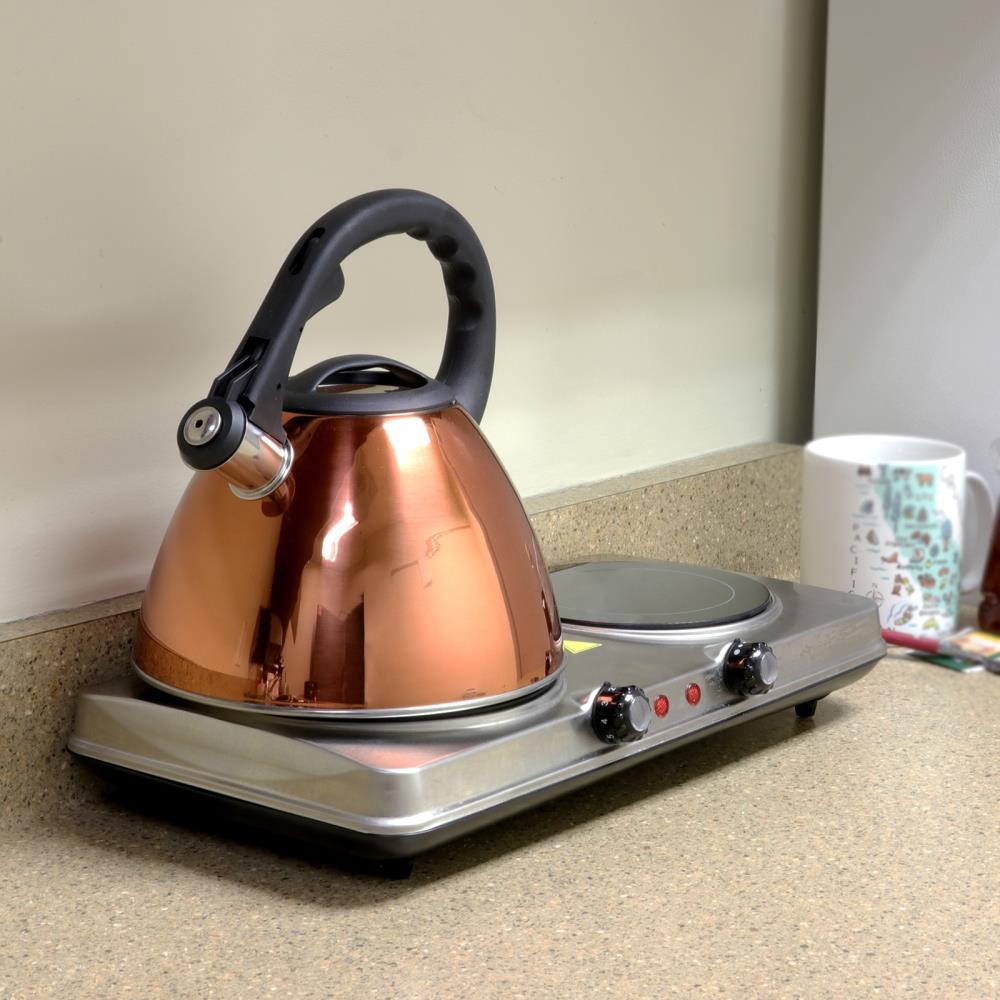 MegaChef 3 Liter Stovetop Whistling Kettle in Copper