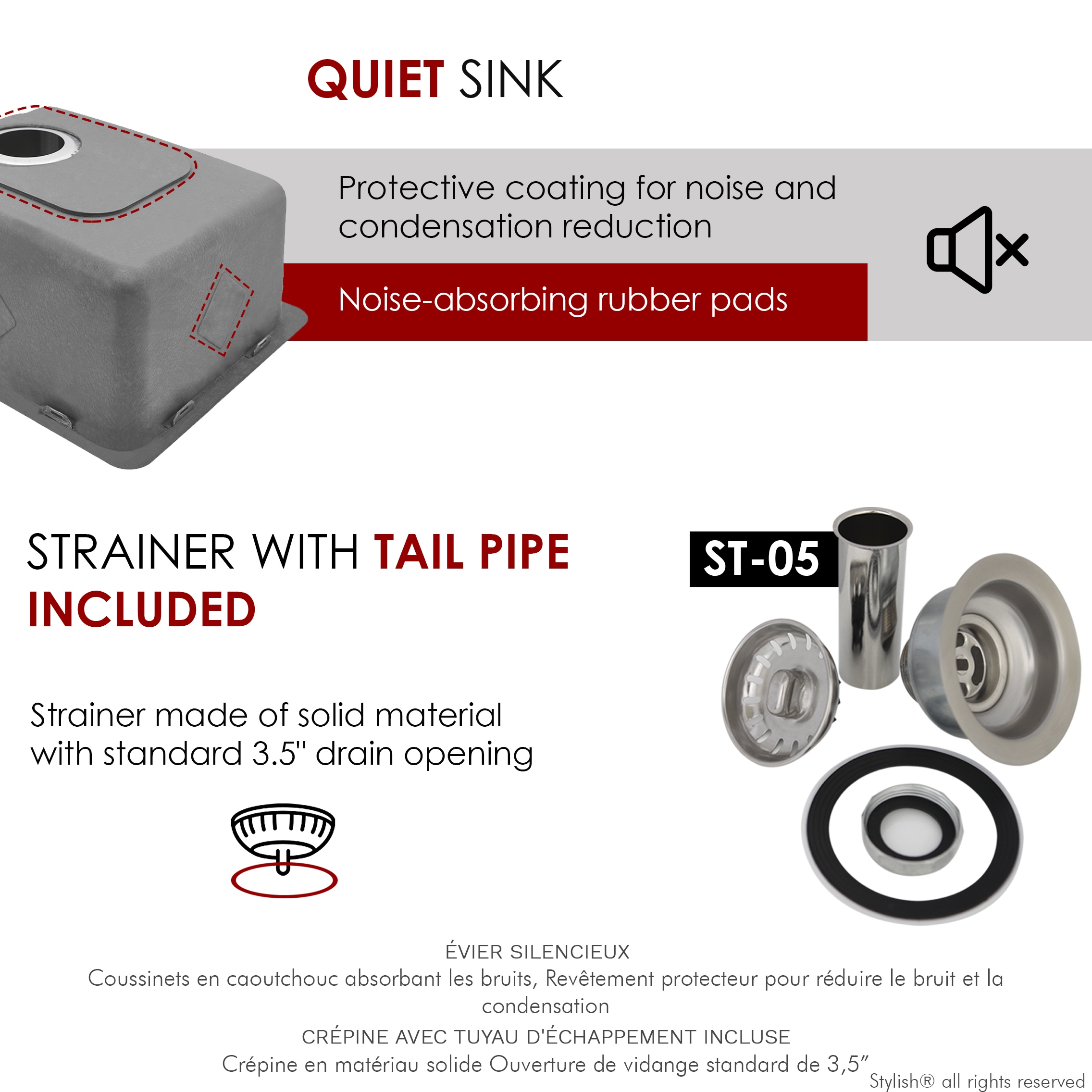 Stylish S-405T Kitchen-Sinks - View #7