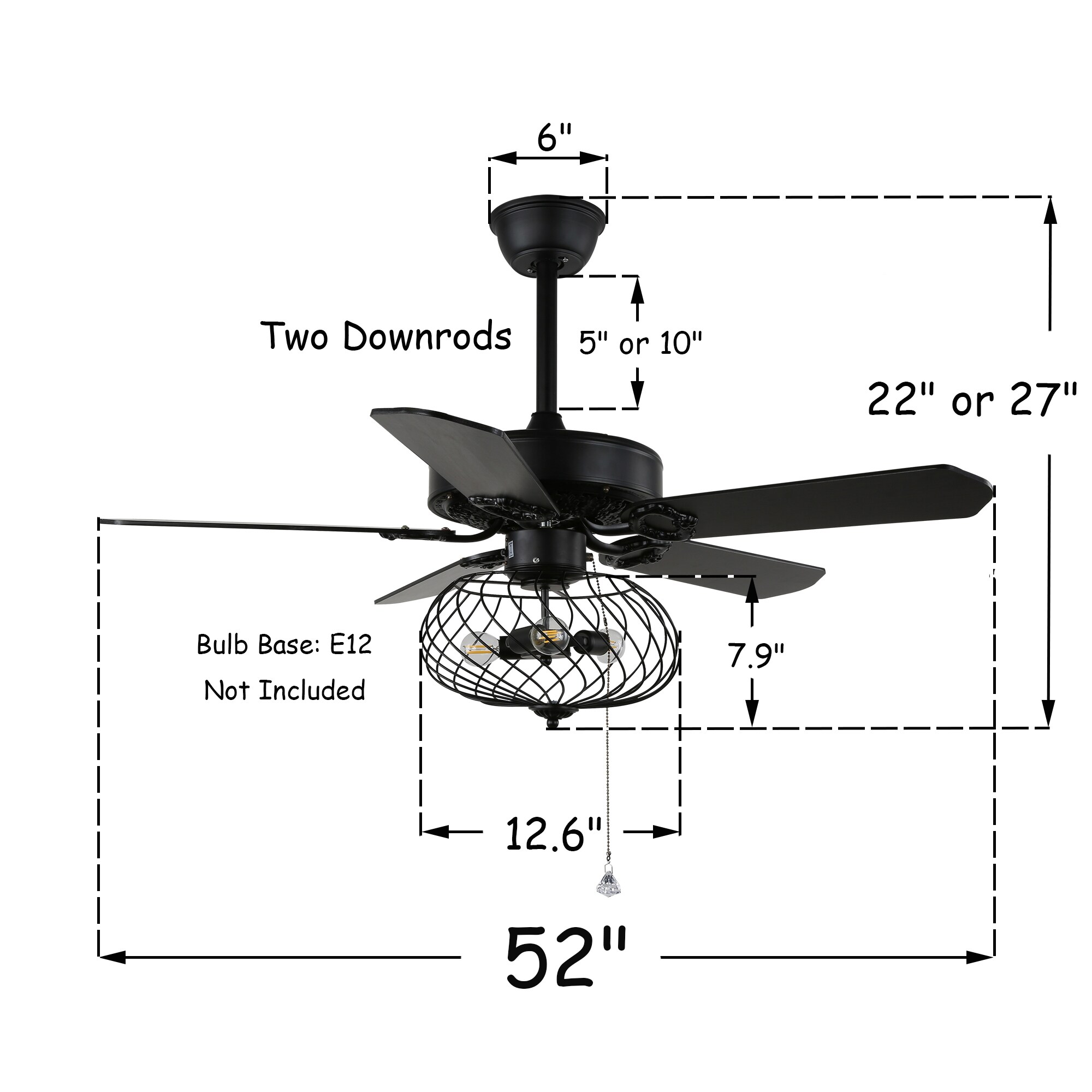Bella Depot BD2028-B-52 Ceiling-Fans - View #10