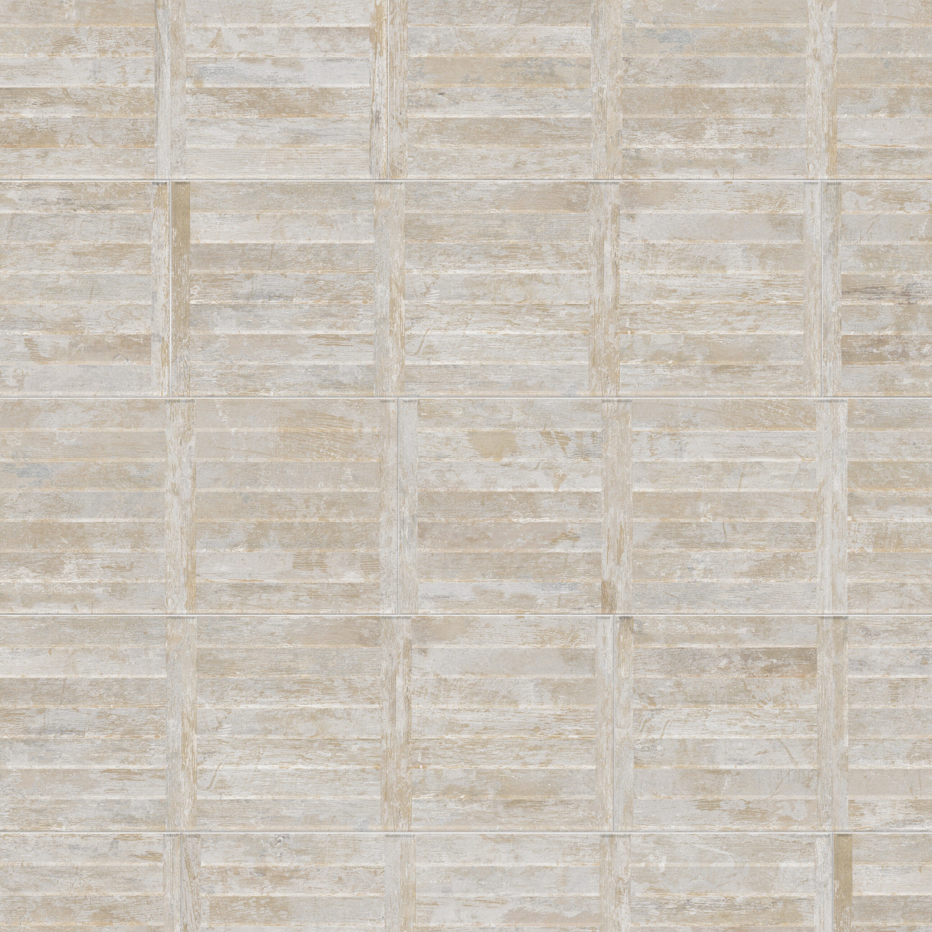 Affinity Tile S1WEM35HDBE Sample- Habanera Decor Beige 6-in x 6-in Glazed Ceramic Wood Look Wall Tile