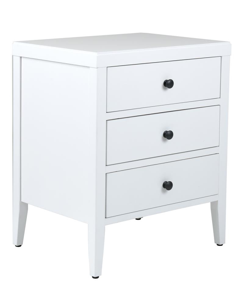 East at Main TT-VC-YK339-WH 19-in W x 25-in H White Wood Modern End Table Fully Assembled