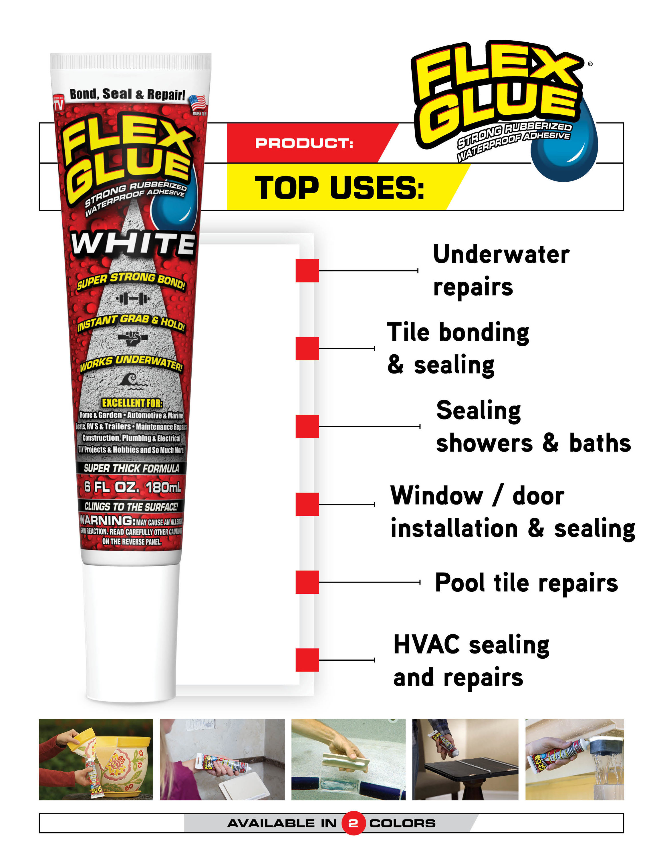FLEX SEAL FAMILY OF PRODUCTS Flex Glue MAX White 28 oz. Pro