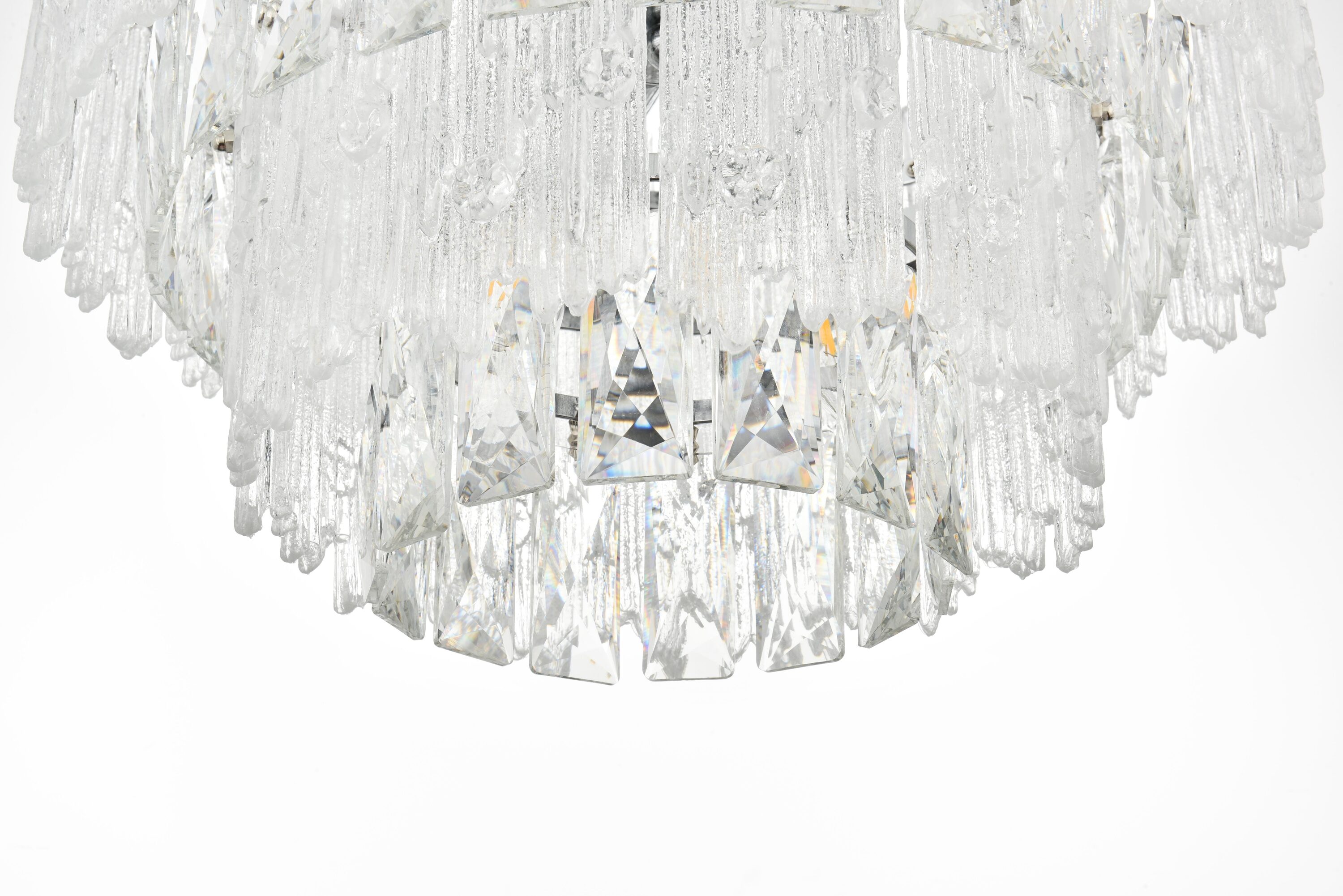 Emilia Chrome 21-Inch Crystal Chandelier with Royal Cut Crystals