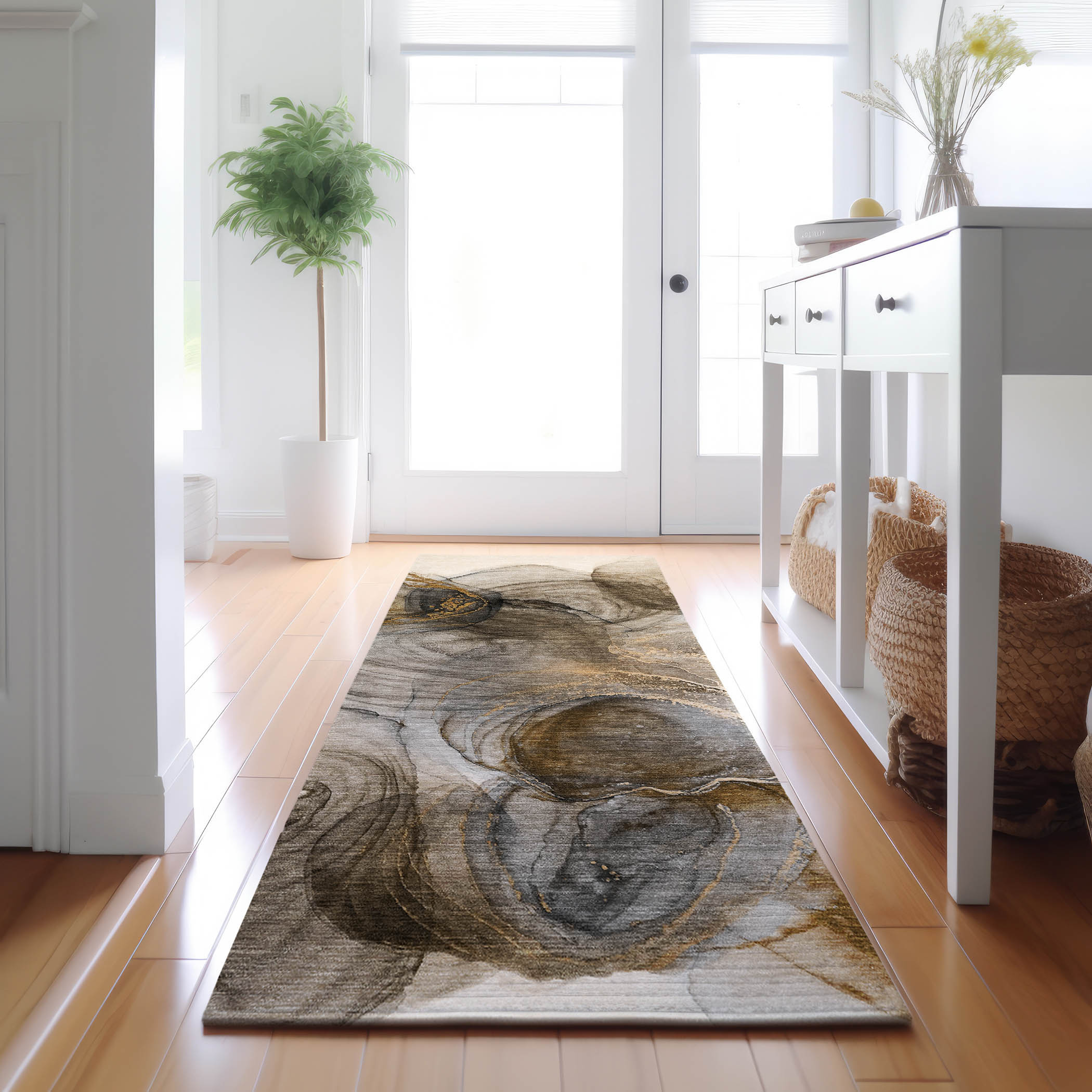 Addison Rugs AMF536NA20X30 Mayfield AMF536NA 2 x 3 (ft) Loomed Polyester Navy Rectangular Indoor Geometric Machine washable Area rug