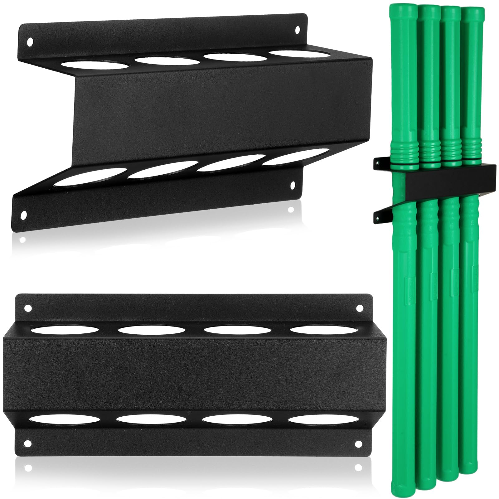 Anqtovp 5 Piece Welding Rod Storage Set 4 Slot Tig Welding Filler Rod Holder with 4 Pieces 40 Inch Tungsten Electrode Storage Tubes Wall Mount #LAN0811N053