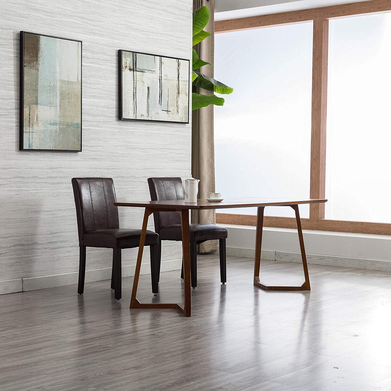 Clihome ZX-005-CHAIR-2-BROWN Dining-Chairs - View #5
