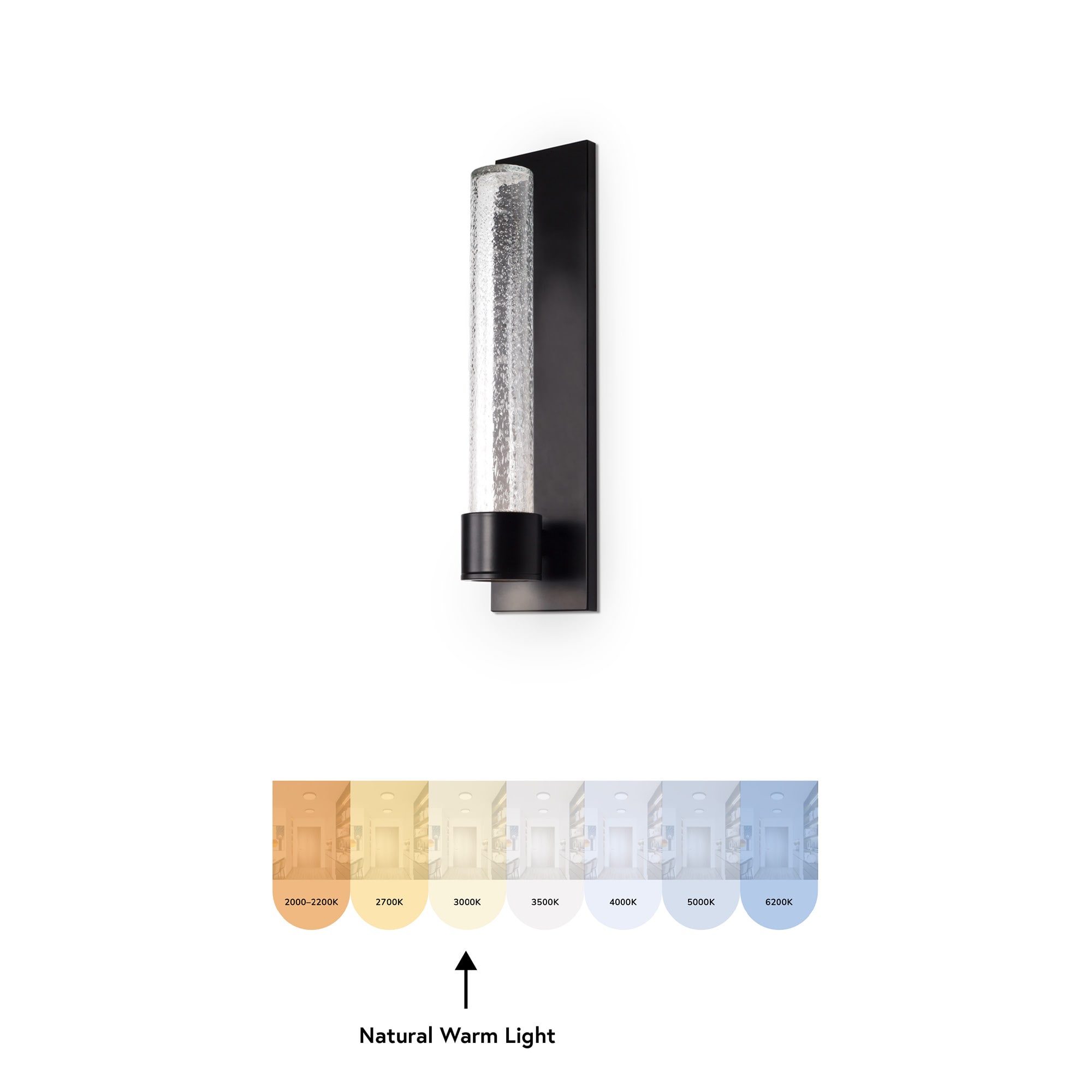 Copenhagen Sleek Black Aluminum LED Dimmable Wall Sconce