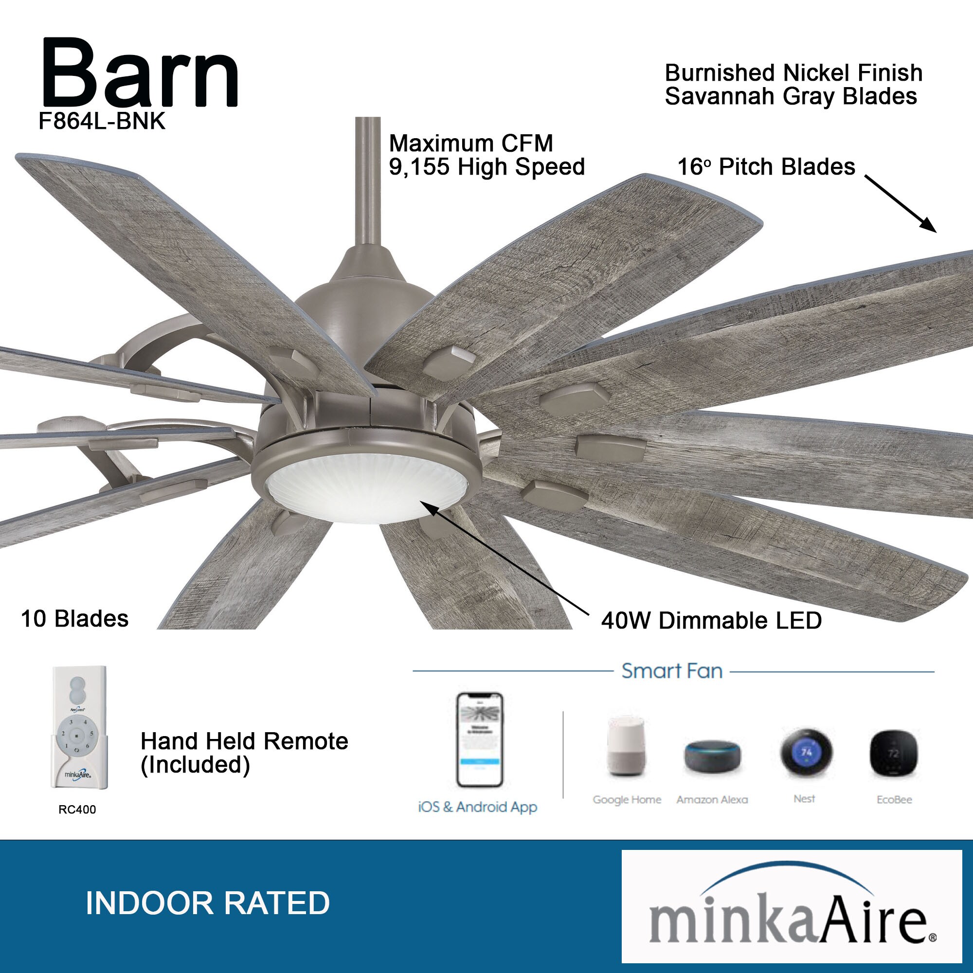 Minka Aire F864L-BNK Ceiling-Fans - View #5