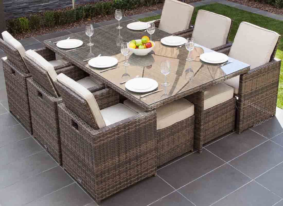 11pc rattan garden discount furniture