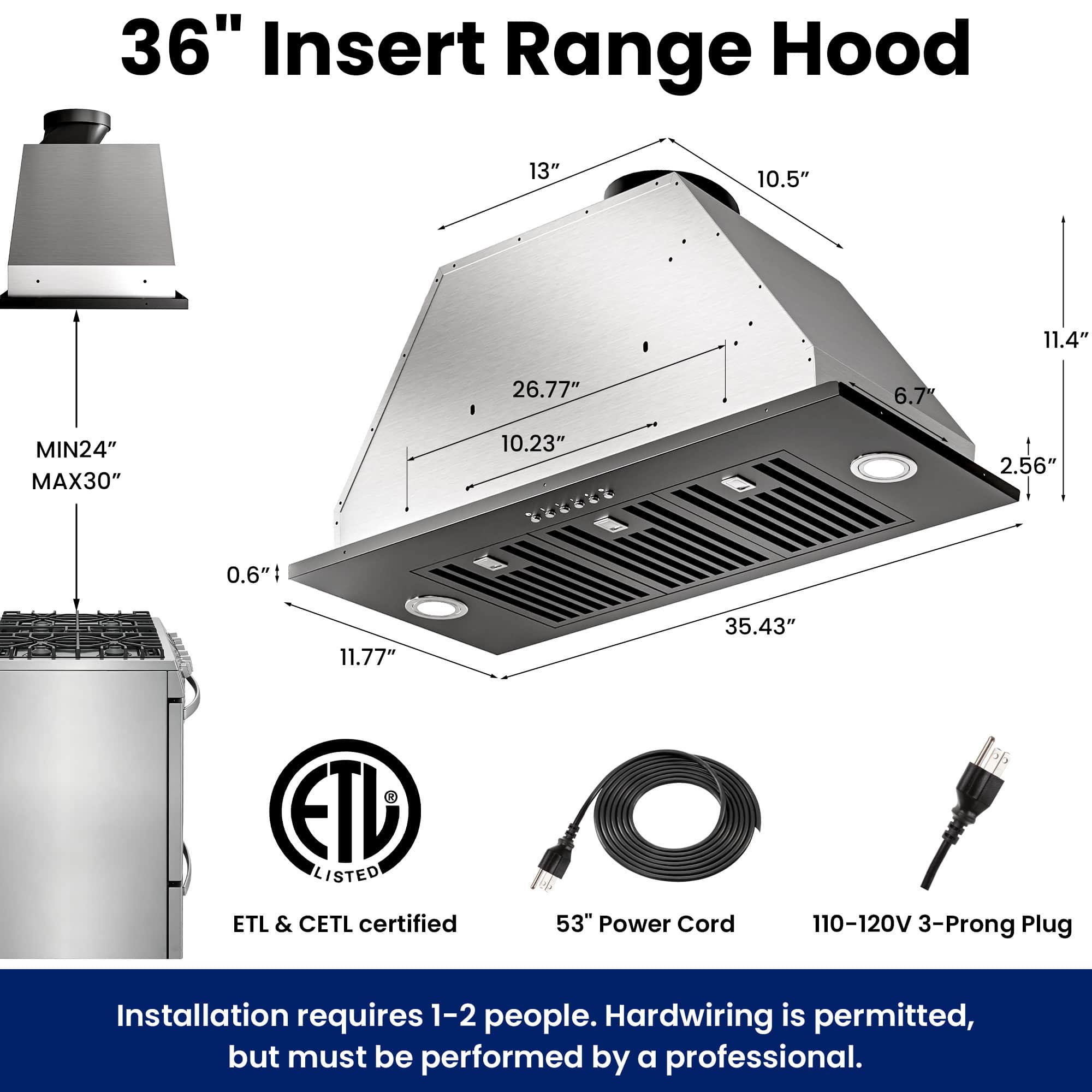 DIVAN DMB01-36B Undercabinet-Range-Hoods - View #2